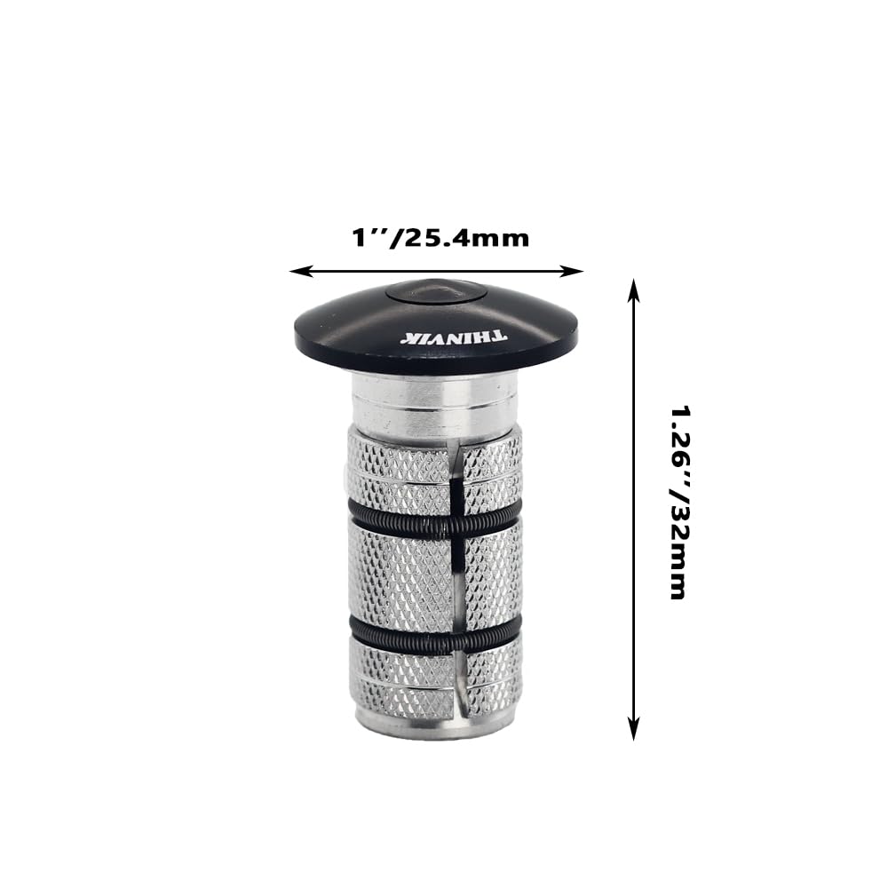 Thinvik Bike Steertube Compression Plug - Aluminum Alloy Headset Expansion Plug for Bicycle Steering Tube (Small Size) | Perfect for Road Bikes, Mountain Bikes & Cycling Maintenance