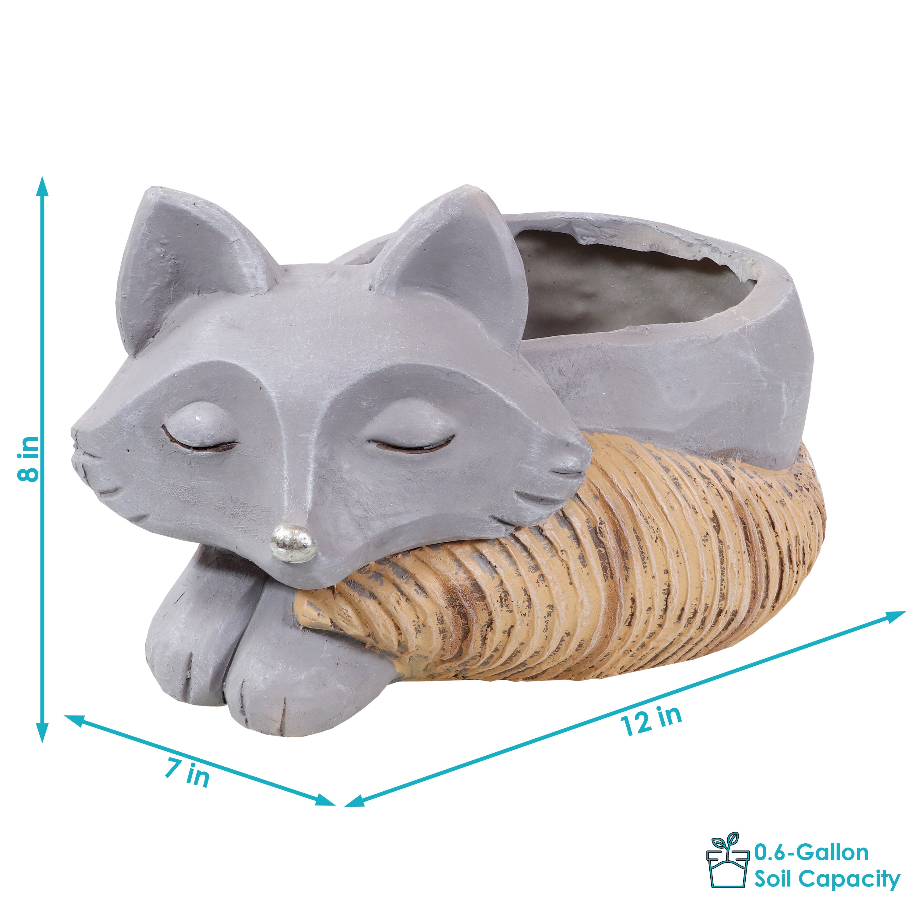 Sunnydaze Finley the Fox Indoor Planter Statue - 8