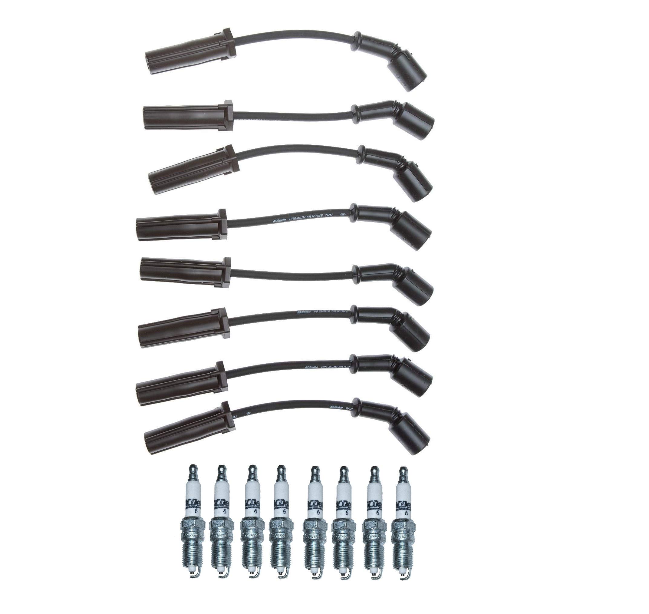 High-Performance Pro Ignition Wire Set with 8 Rapidfire Spark Plugs Kit - Compatible with Chevy, GMC, Cadillac - Perfect for Engine Upgrades & Performance Tuning