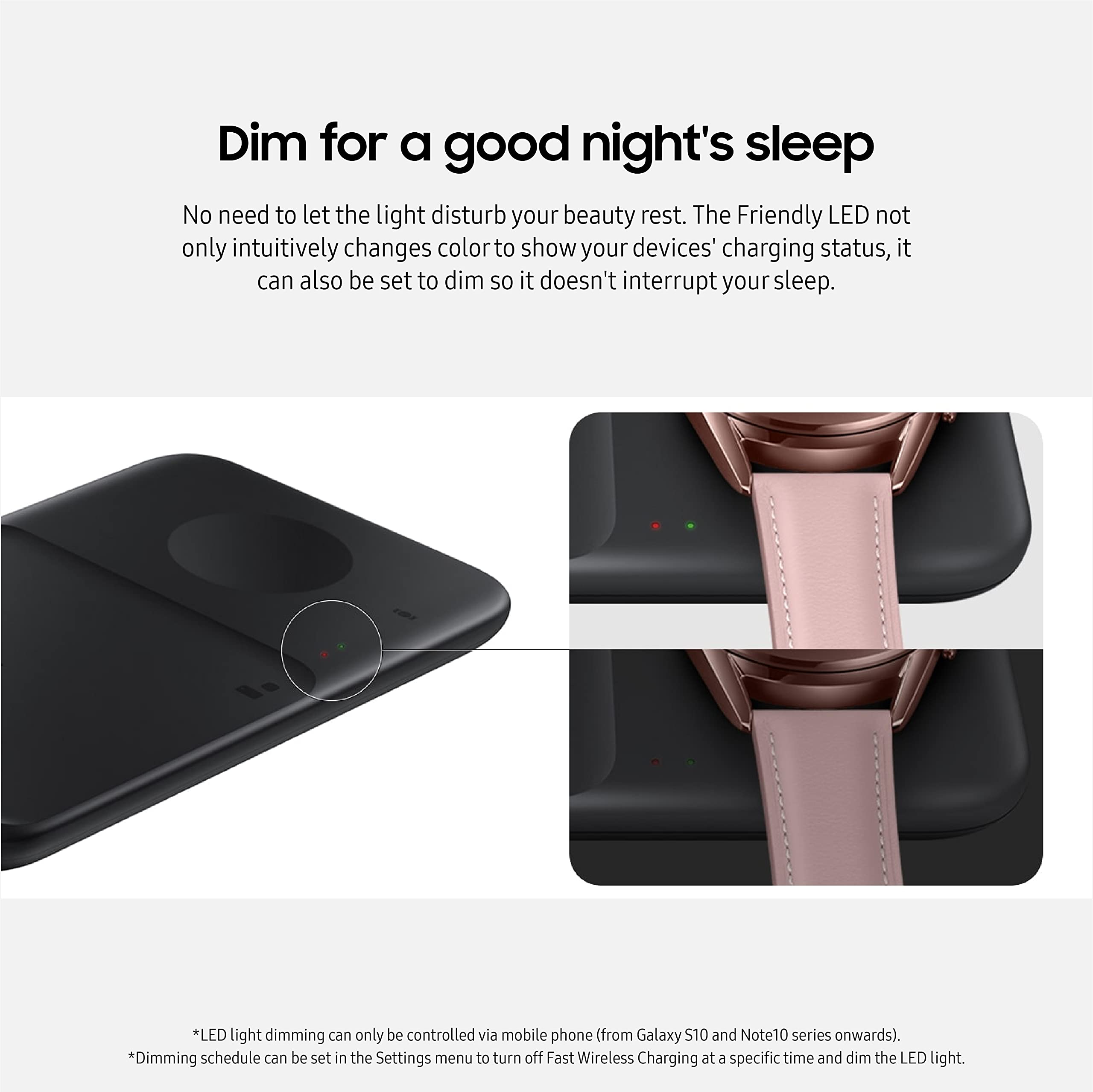 Samsung 9W Wireless Charger Duo with USB-C Cable – Fast Charging Pad for Galaxy Phones & Devices | Charge 2 Devices Simultaneously | US Version (Black) | Perfect for Home, Office & Travel