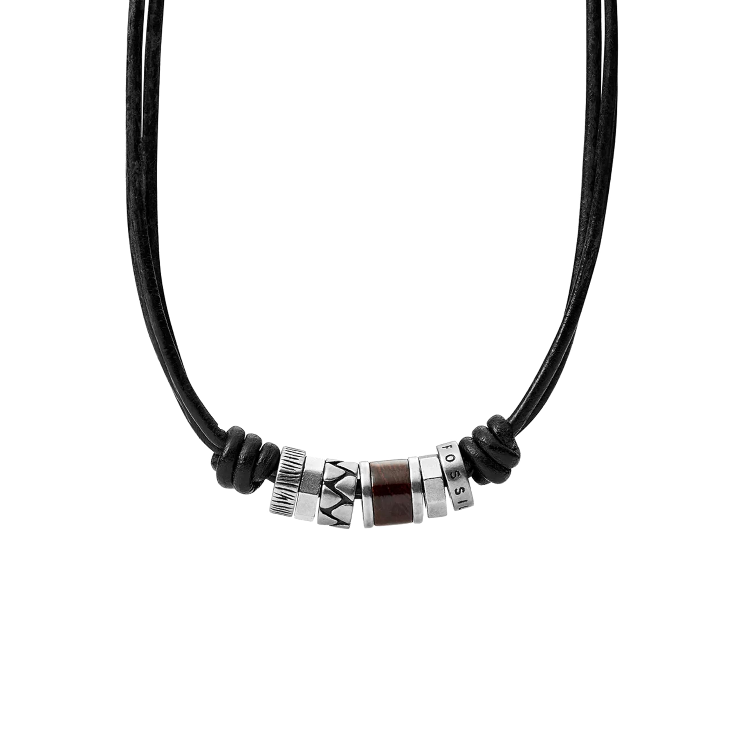 Fossil Men's Stainless Steel or Leather Necklace - Stylish & Durable Jewelry for Everyday Wear, Gifts & Special Occasions