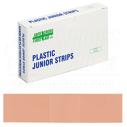 Junior Plastic Bandages 1 x 3.8 cm (25 Count/Box) - First Aid for Kids' Cuts & Scrapes at Home, School & Outdoor Activities