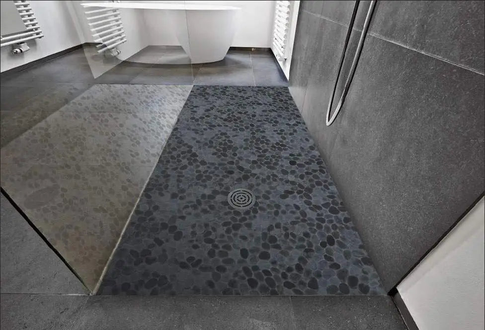 Coastal Pebbles Mosaic Tiles - Sumatra Earth Natural Stone Wall & Floor Decor for Bathroom, Kitchen Backsplash, and Outdoor Landscaping