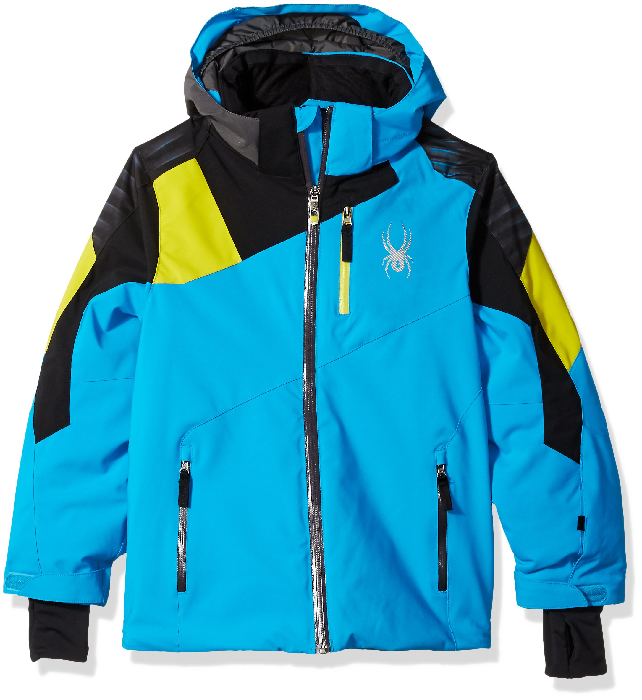 Spyder Boys Avenger Jacket for Kids - Lightweight Waterproof Windbreaker with Hood - Perfect for Outdoor Play, School & Superhero Costume Dress Up