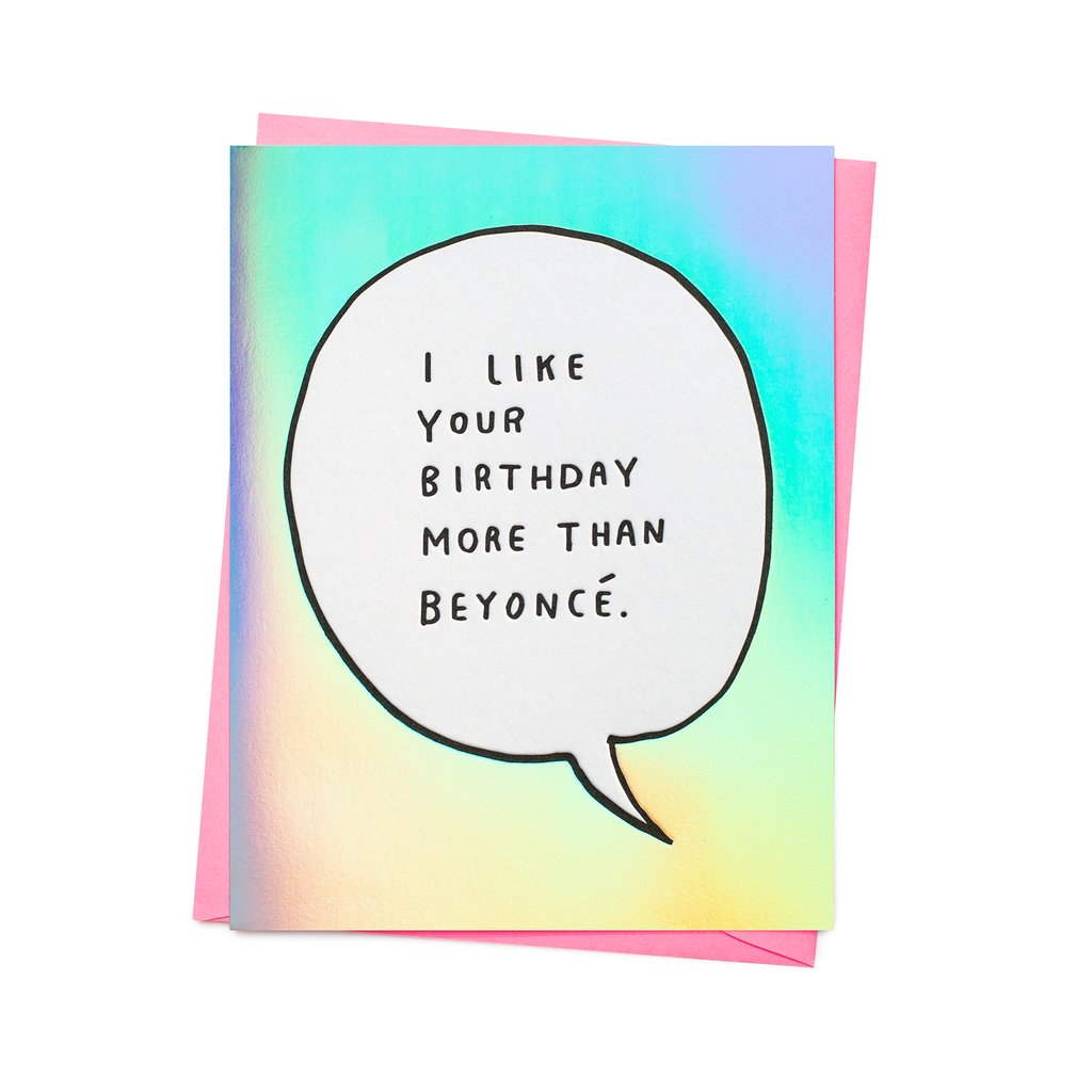 Birthday Card for Beyoncé Fans - Unique & Funny Greeting Card for Women, Men, Friends - Perfect for Birthdays, Celebrations & Special Occasions