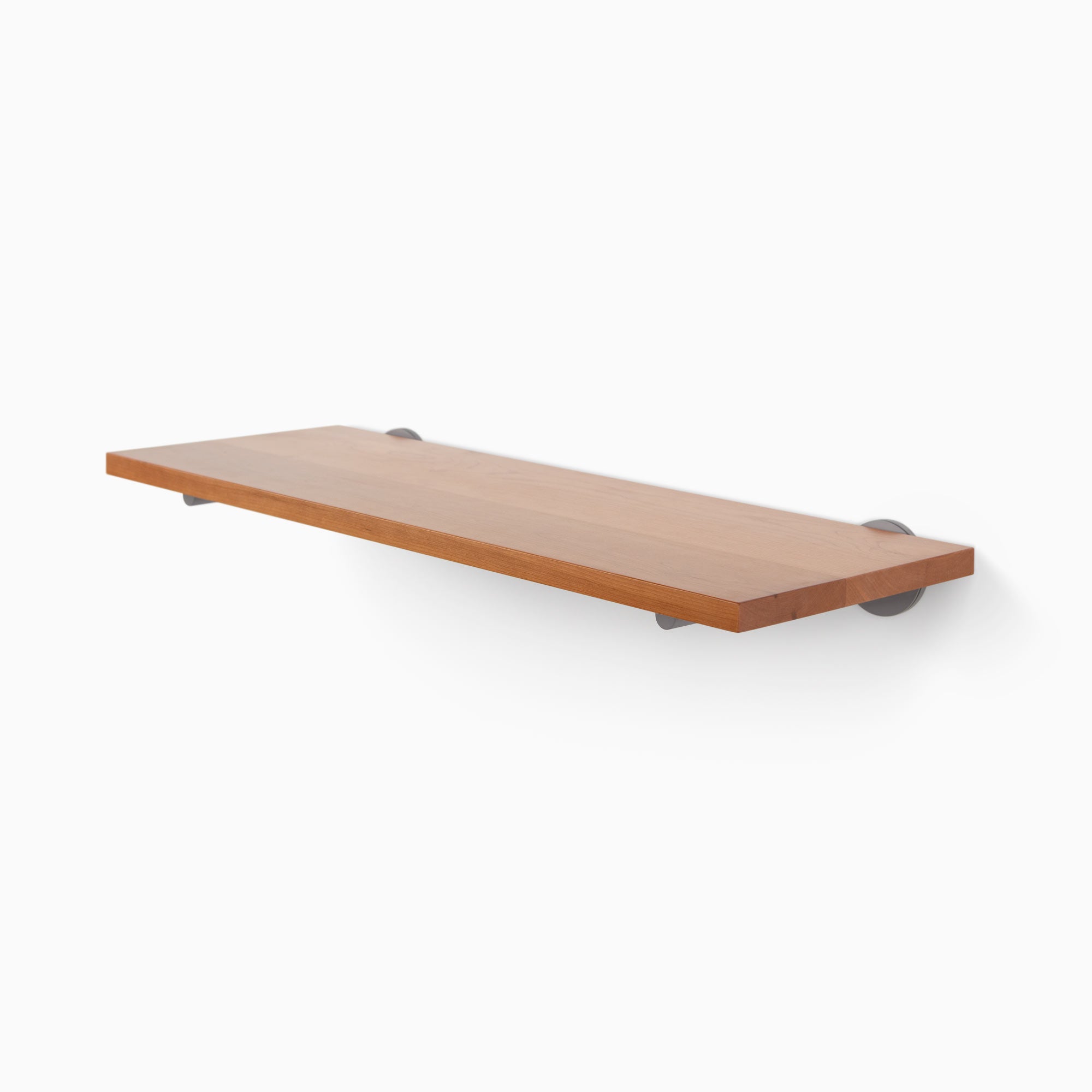 Roderick Cherry Wood Wall Shelf - Rustic Floating Shelf for Living Room, Bedroom, or Bathroom Storage & Decor