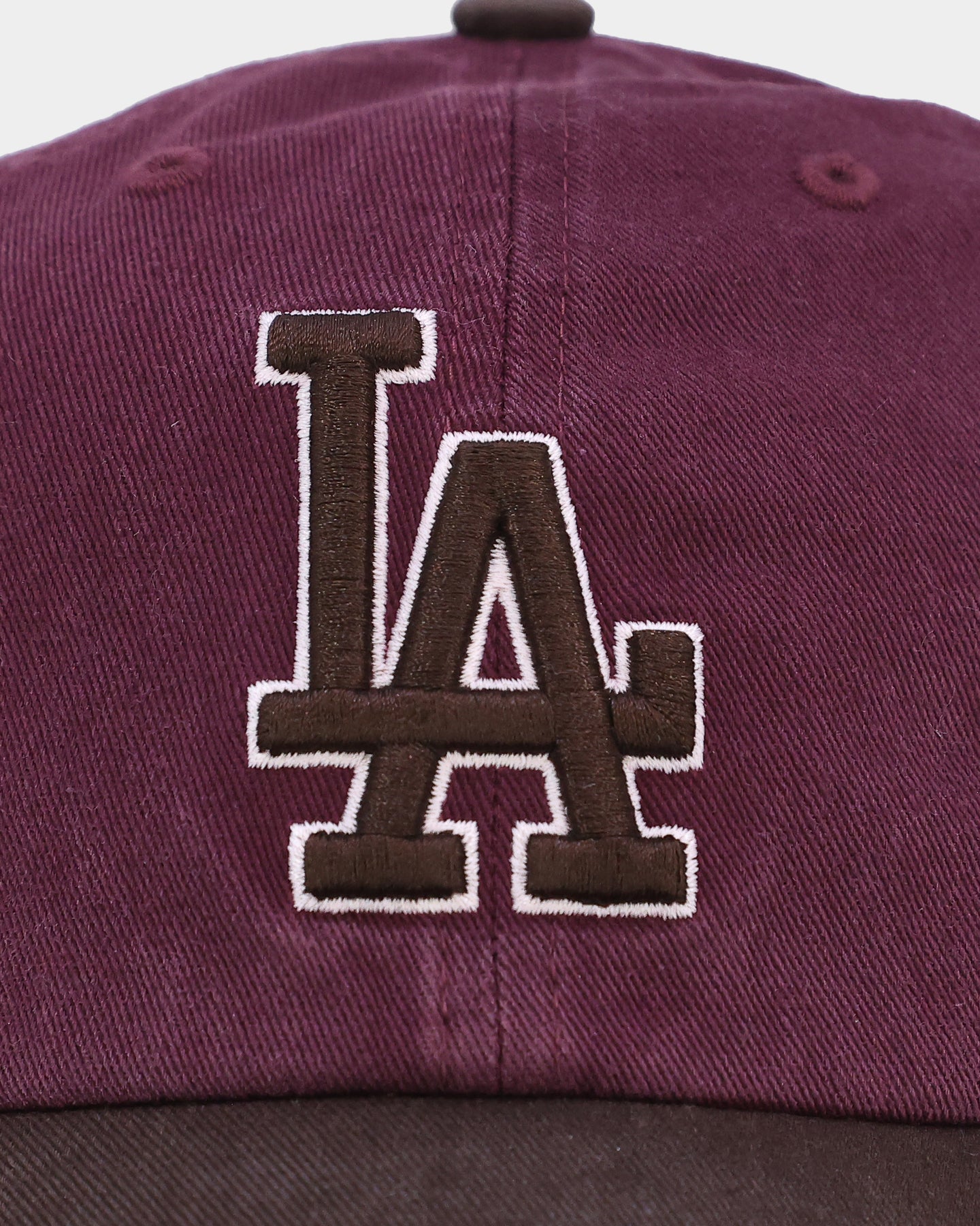 47 Brand Los Angeles Dodgers 'Bacon Me Crazy' Snapback Hat - Dark Maroon/Brown Adjustable Baseball Cap for Men & Women - Perfect for Game Day, Sports Events & Casual Wear