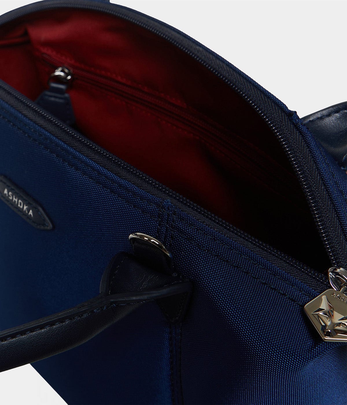 Stylish Navy Blue Apple Skin & Nylon Crossbody Shoulder Bag for Women - Perfect for Work, Travel and Everyday Use