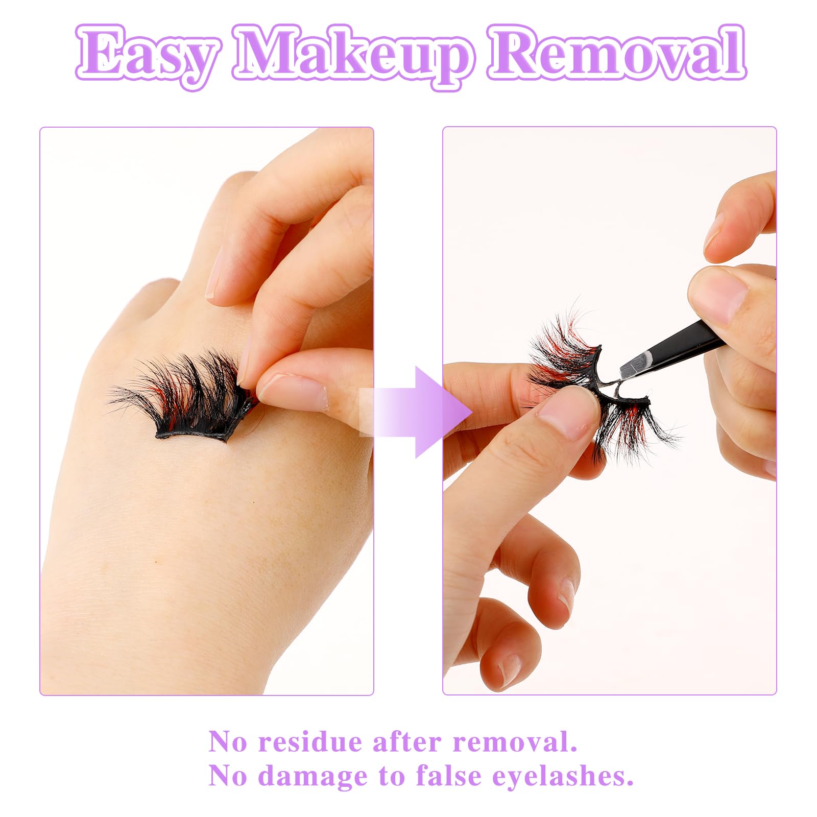 80PCS Self-Adhesive Eyelash Strips - Strong Hold Mink False Eyelash Tape for Fluffy Lashes, No Glue Needed, Natural Look & Long Lasting - Perfect for Daily Wear, Parties, and Special Occasions