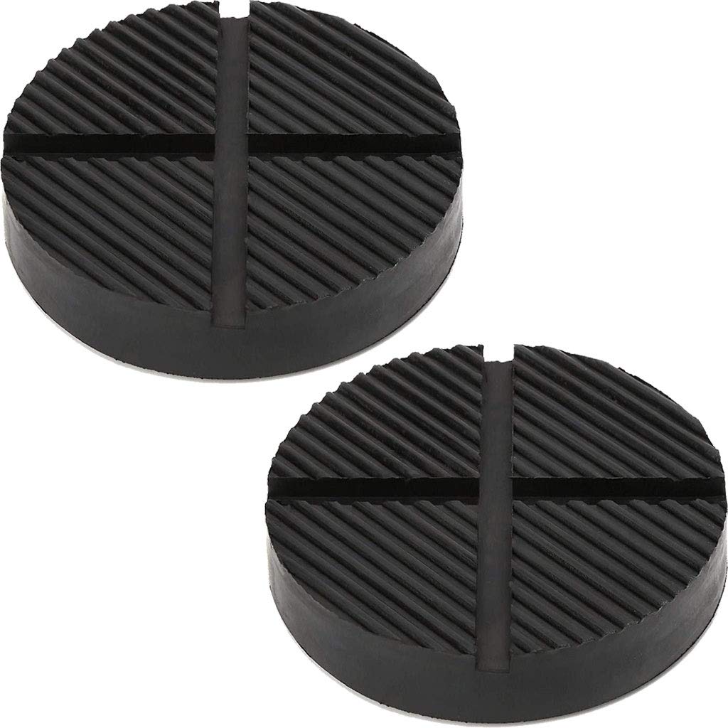 Universal Floor Jack Rubber Pad - 2 Pack Jack Pad Adapter for Pinch Weld & Side Frame Rail Protection - Heavy Duty Vehicle Lift Support Puck for Cars, Trucks & SUVs - Perfect for Garage Repairs & DIY Auto Maintenance