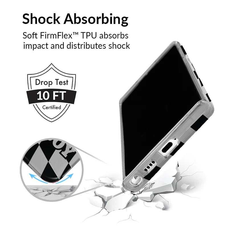 Playboy Checkmate Clear Samsung Phone Case - Stylish & Protective Cover for Galaxy S21/S20/Note 20 - Perfect for Everyday Use & Fashion Statement