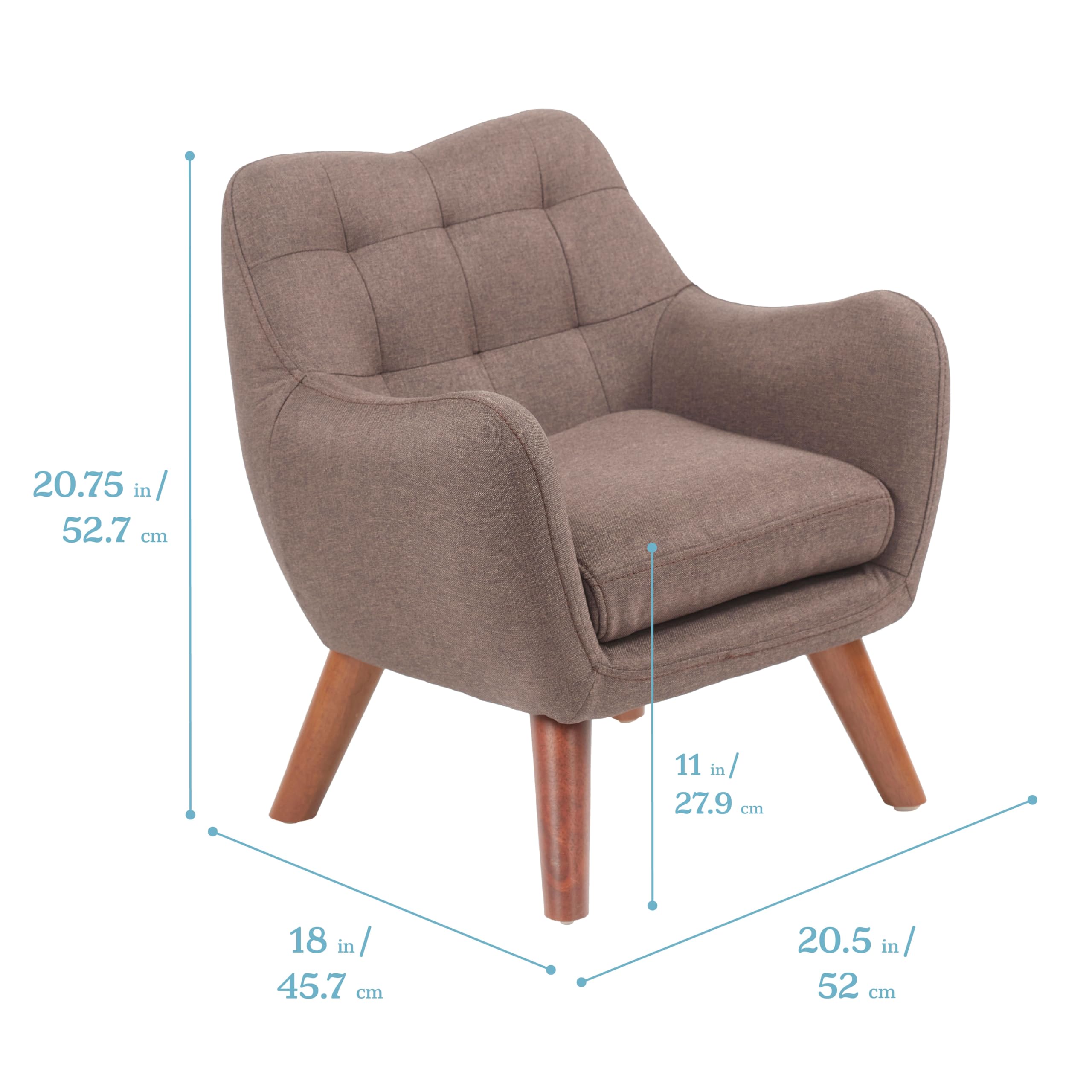 ECR4Kids Ava Arm Chair for Kids - Sturdy & Comfortable Children's Furniture in Raisin Color - Perfect for Classrooms, Playrooms & Home Study Areas