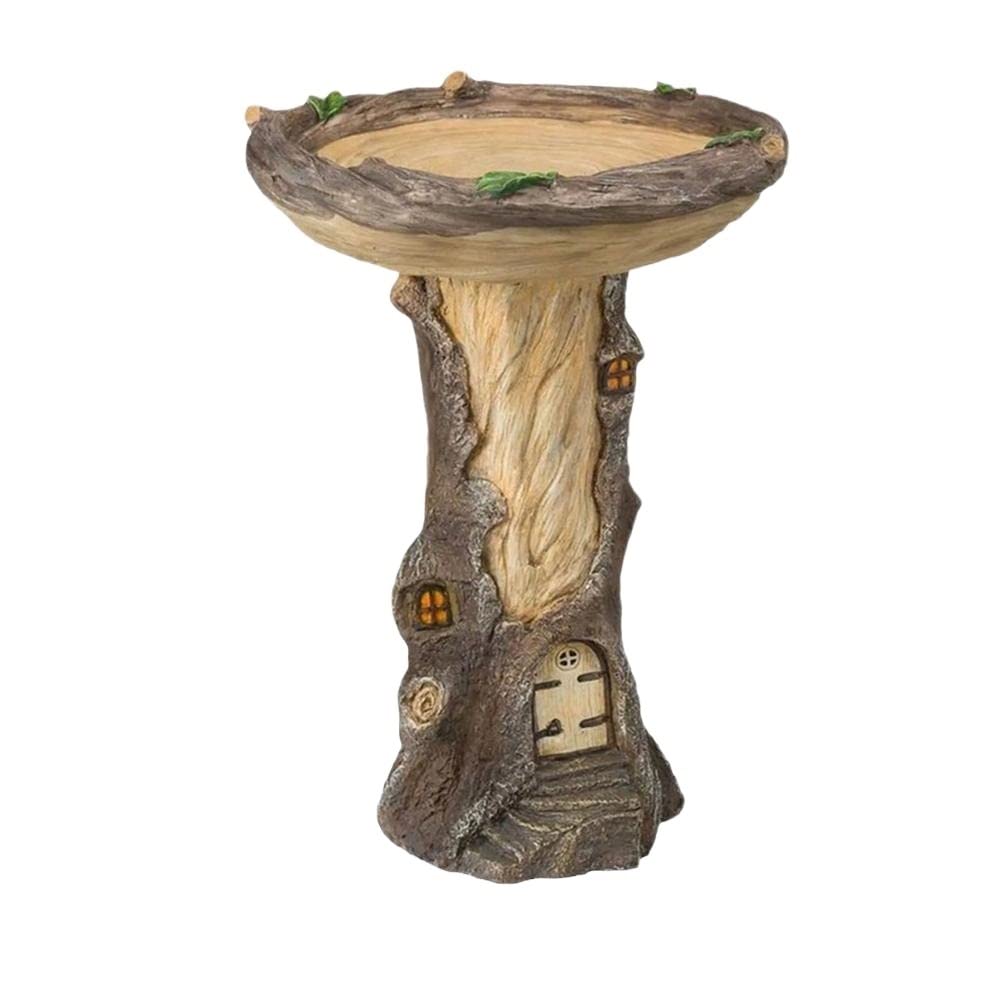 XTYPE Resin Raccoon Birdbath - Polyresin Antique Garden Bird Bath for Outdoor Decor - Durable Plastic Bird Feeder for Home, Yard & Garden - Perfect for Attracting Birds & Enhancing Garden Aesthetics