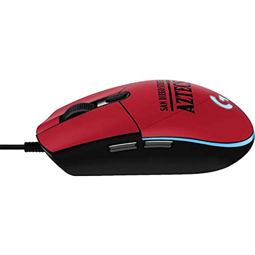 Logitech G203 Prodigy RGB Wired Gaming Mouse Skin - Officially Licensed San Diego State Logo Decal | Custom Protective Cover for Gaming Setup & Esports