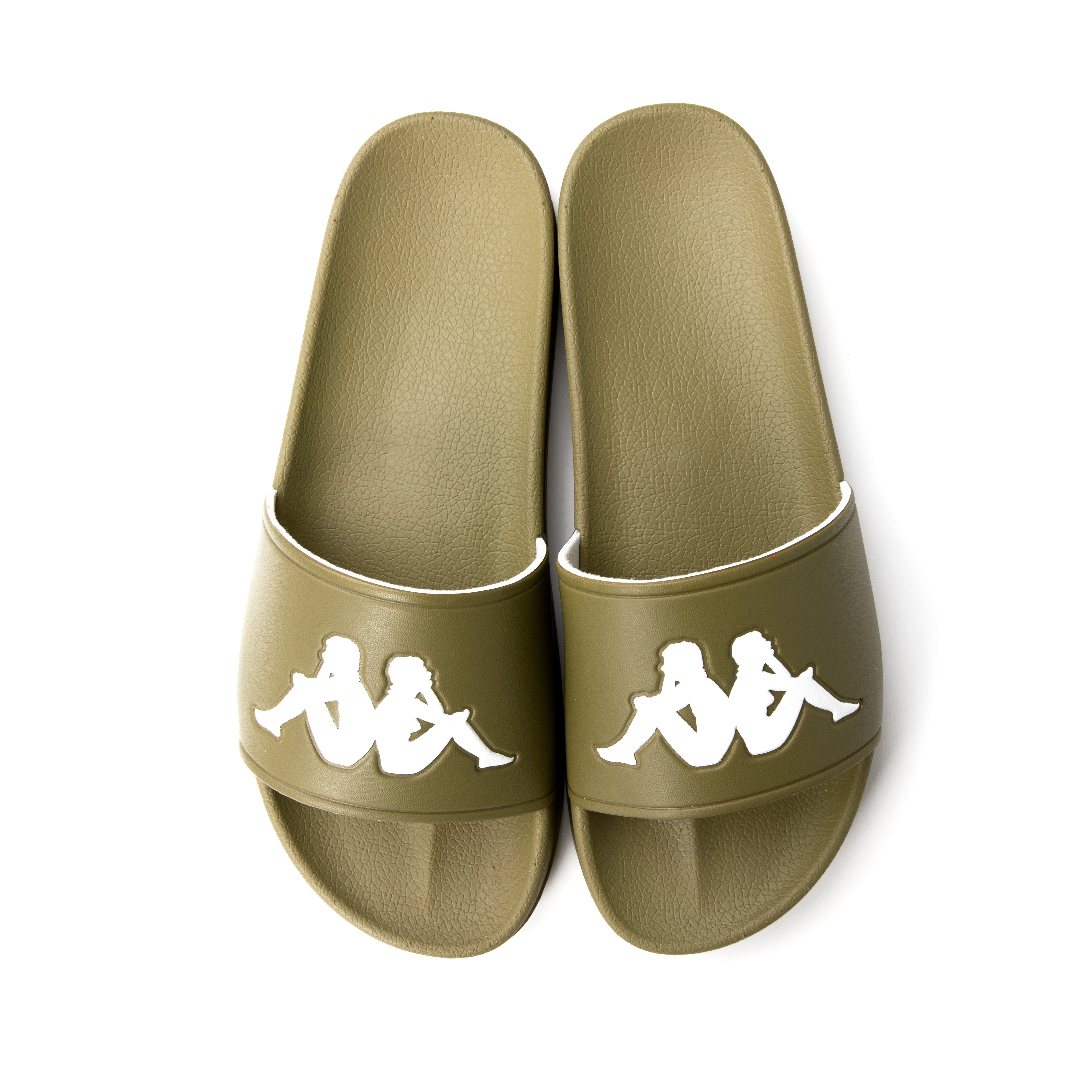 Kappa Authentic Adam 2 Slides - Comfortable Men's Sandals in Green Olive/White | Perfect for Beach, Pool, and Casual Summer Wear
