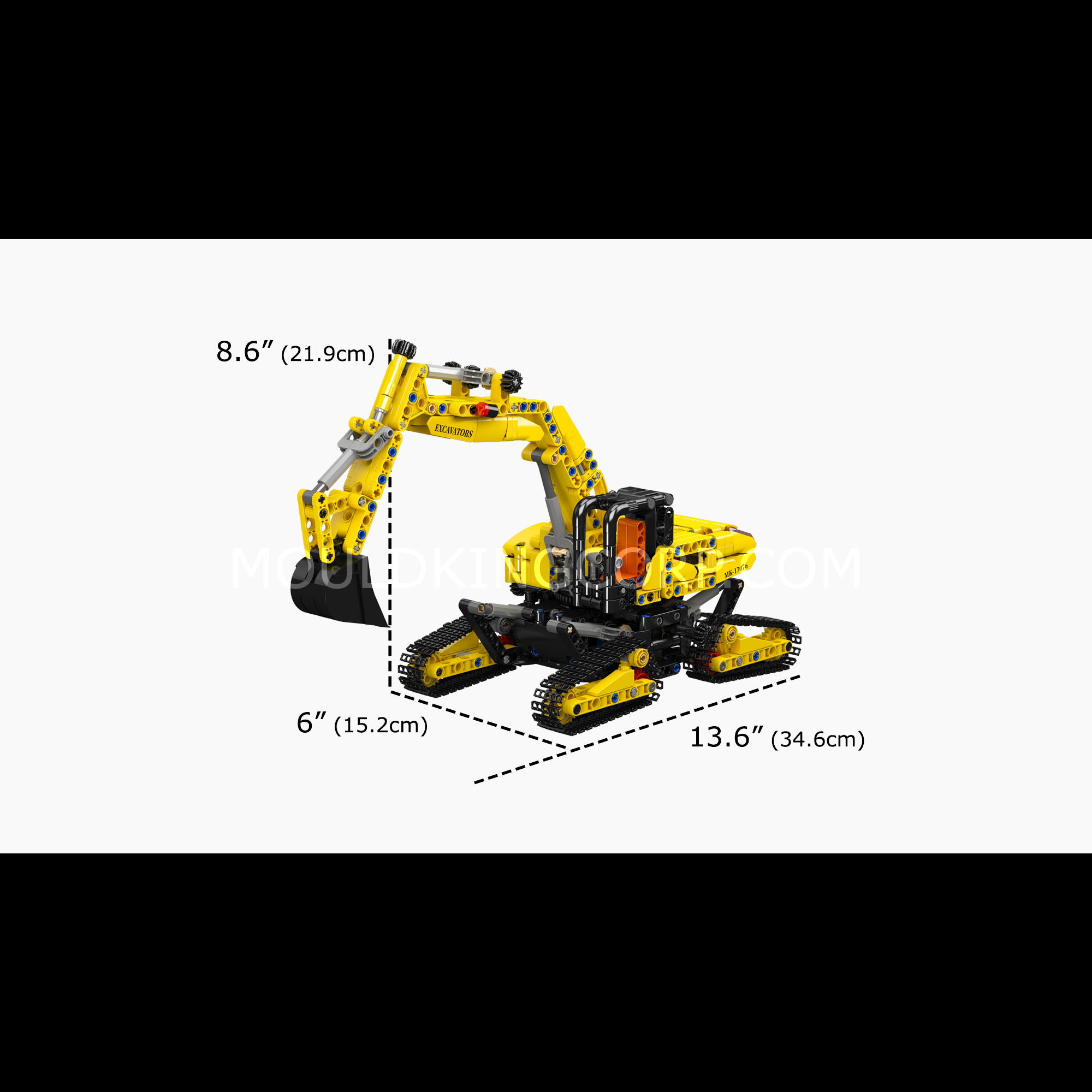 Mould King 17076 SFINX Future Excavator Building Set - 840 Piece Construction Toy for Kids & Adults | STEM Educational Building Blocks for Creative Play, Birthday Gifts & Home Decoration