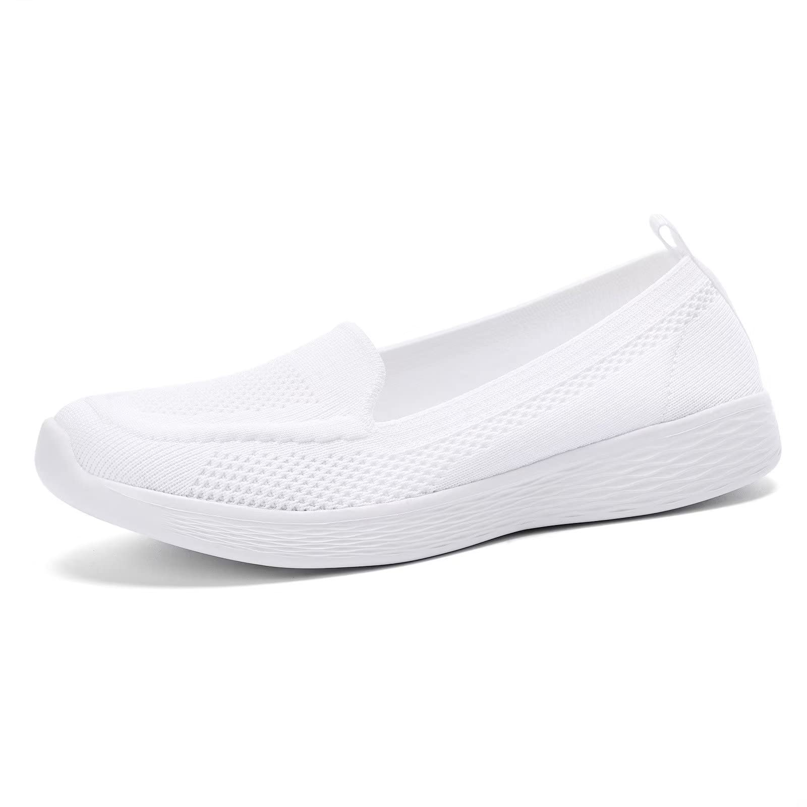 Wryweir Women's Slip-On Flat Shoes - Comfortable Knit Loafers & Lightweight Walking Sneakers for Nurses | Perfect for Work, Casual Wear & Daily Errands