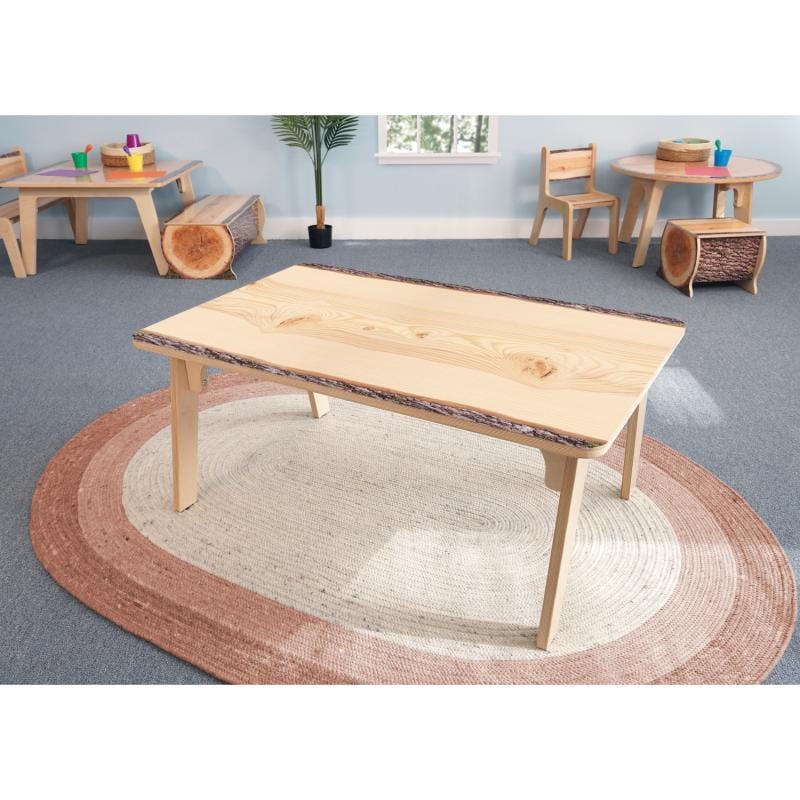 Live Edge Rectangle Wood Table - 18