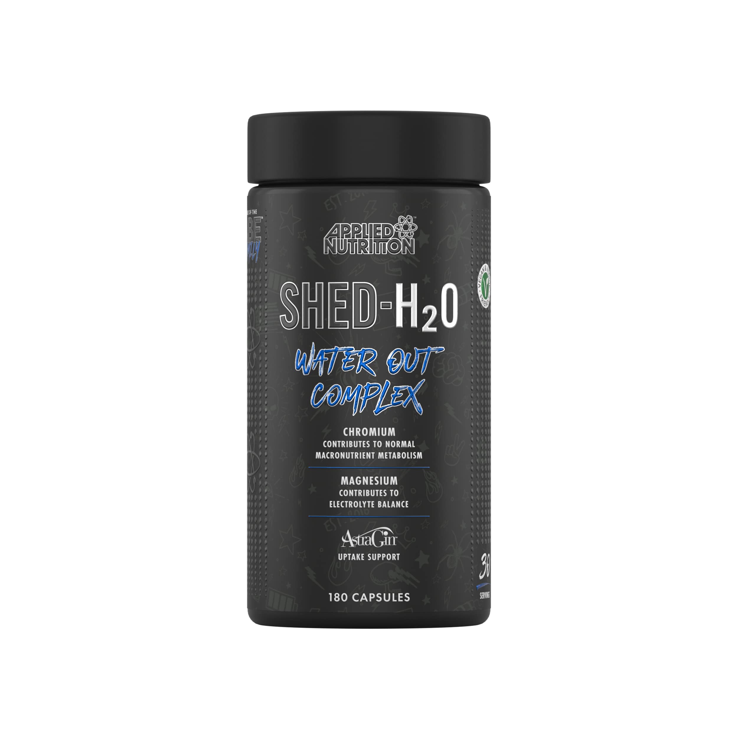 Applied Nutrition Shed H2O Water Out Complex - 180 Capsules for Water Retention Relief & Weight Management | Supports Detox & Bloating Reduction