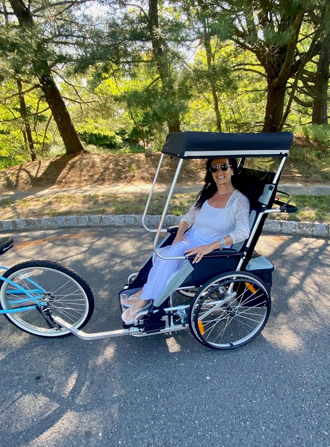 PediCruiser - Adult Bike Trailer & Stroller Wheelchair for Seniors & Disabled - Lightweight Folding Mobility Aid for Outdoor Adventures, Shopping & Daily Commute