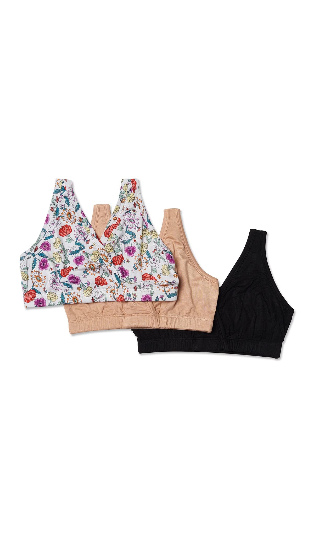 3 Pack Paisley Maternity & Nursing Sleep Bras - Soft Comfort for Pregnancy & Breastfeeding - Perfect for Nighttime & Lounge Wear