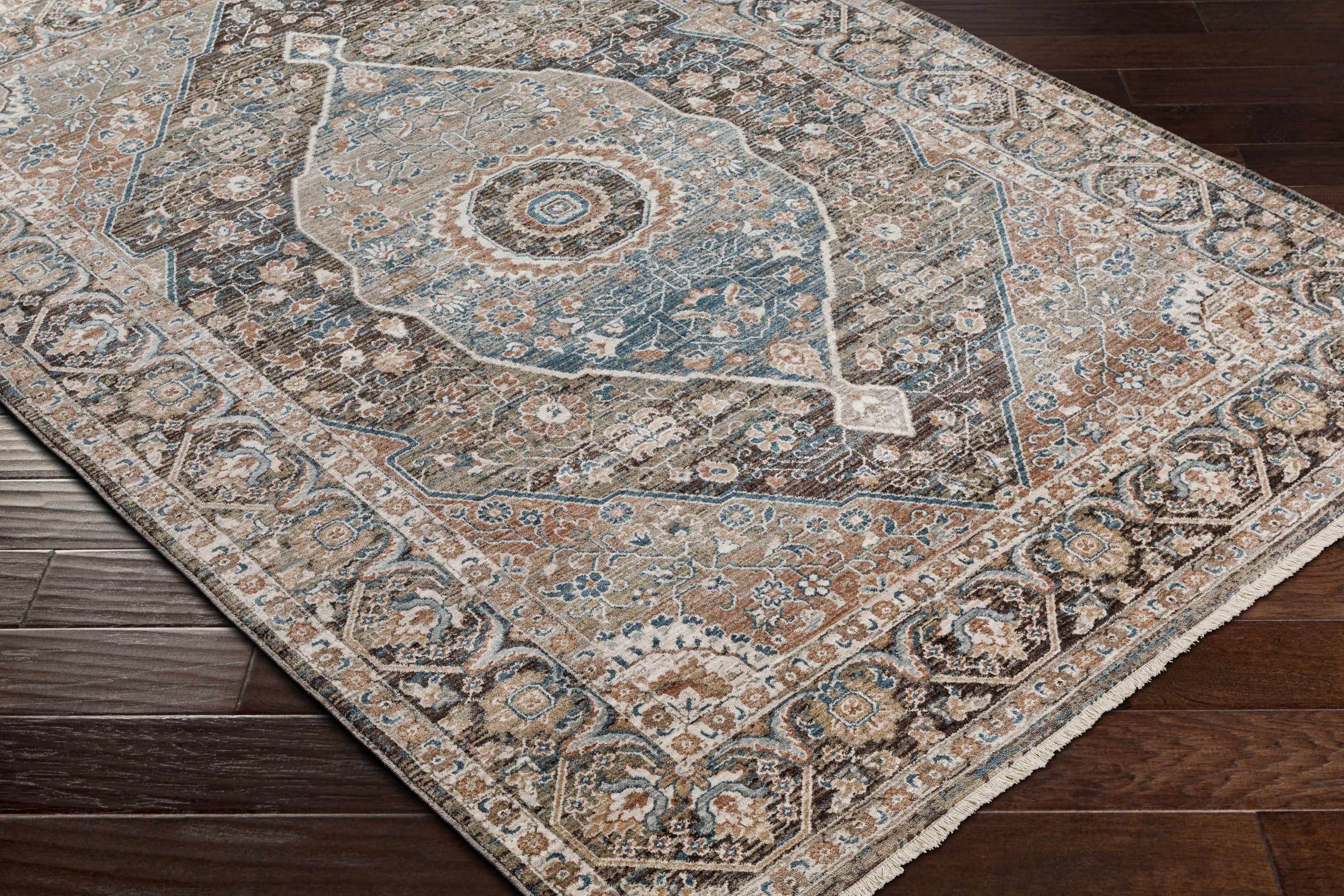 Traditional Medallion Oriental Round Area Rug 5'3