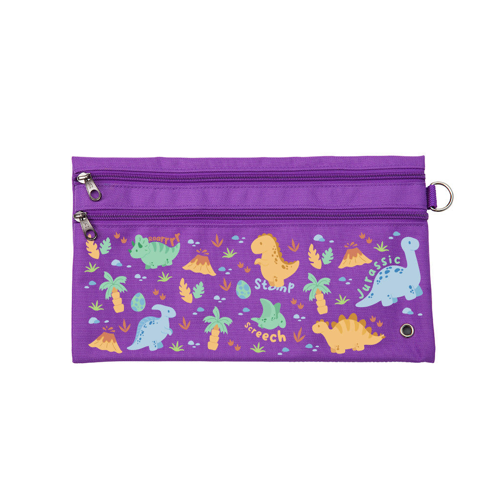 Dinosaur Themed Pencil Case - Jurassic Park Inspired School Supplies for Kids & Students - Perfect for Classroom, Backpack & Homework Organization