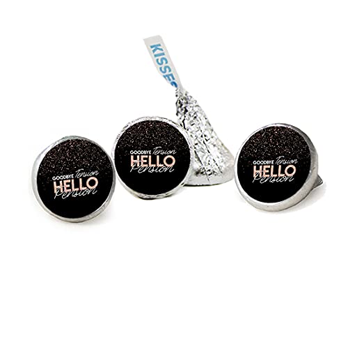 Rose Gold Goodbye Retirement Candy Stickers - Sweet Treats for Retirement Parties, Office Farewells & Celebratory Events