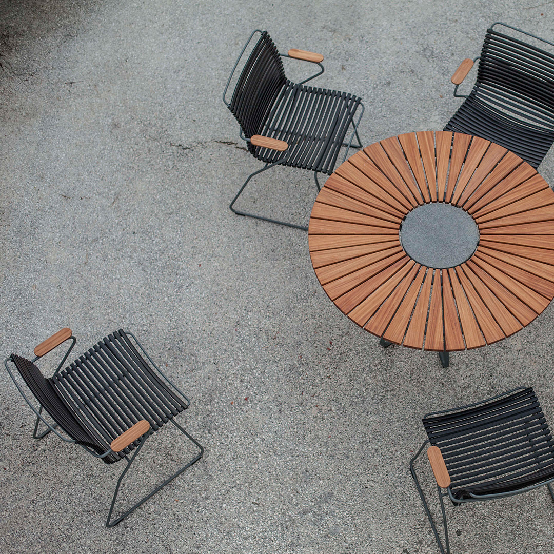 Click Outdoor Dining Chair with Armrests - Patio, Garden, Poolside & Backyard Seating - Weather-Resistant & Comfortable
