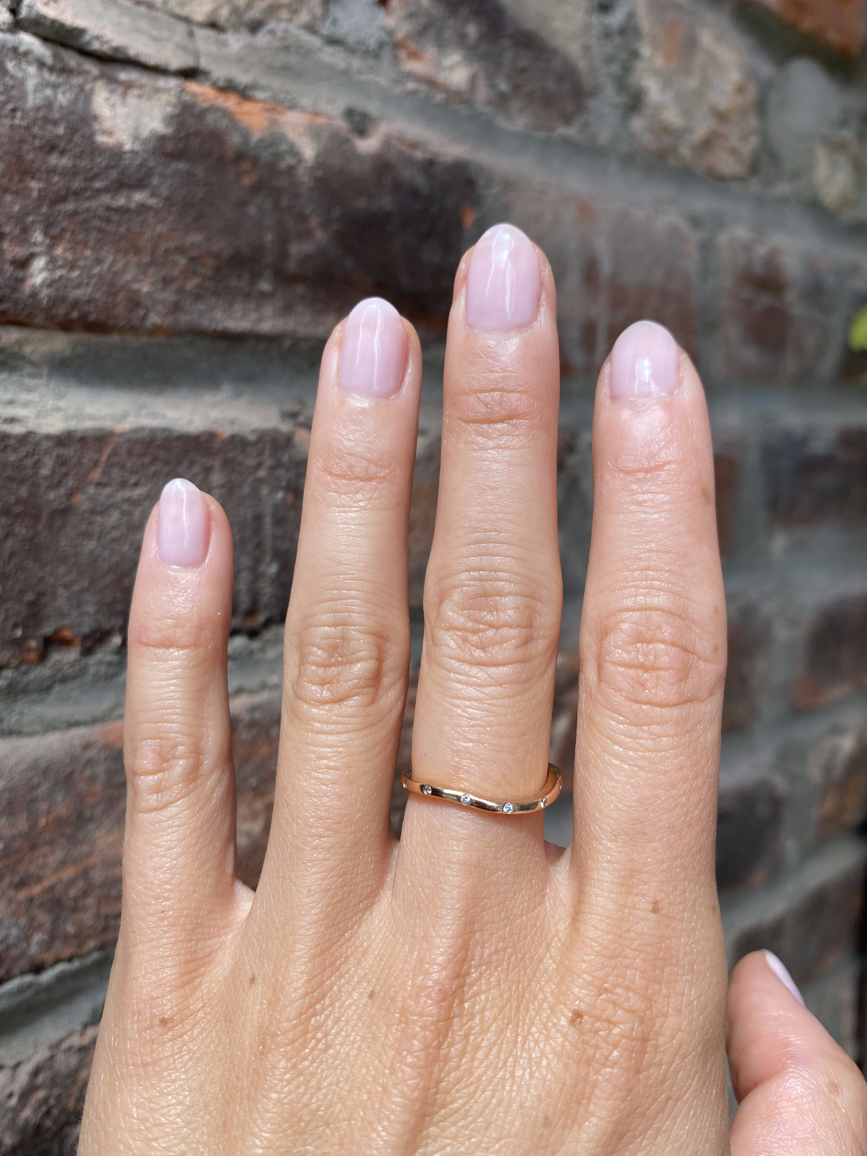 8 Diamond Wave Band Ring - Elegant Flush Set Wedding Band for Women - Perfect for Engagement, Anniversary, and Everyday Wear