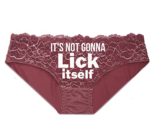 Lace Front Bikini - Merlot (Lick Itself - White Sparkle)