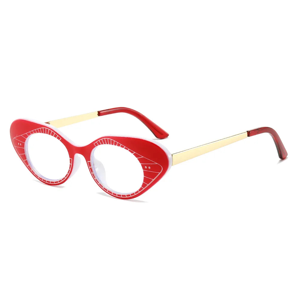 CCspace Women's Full Rim Cat Eye Titanium Eyeglasses Frame - Lightweight & Durable TR90 Material - Fashionable Reading Glasses for Work, Office & Everyday Wear