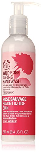 The Body Shop Wild Rose Hand Wash - 8.4 Fl Oz | Moisturizing & Nourishing Liquid Soap with Rose Scent | Gentle Cleansing for Dry & Sensitive Hands | Perfect for Bathroom, Kitchen & Office Use