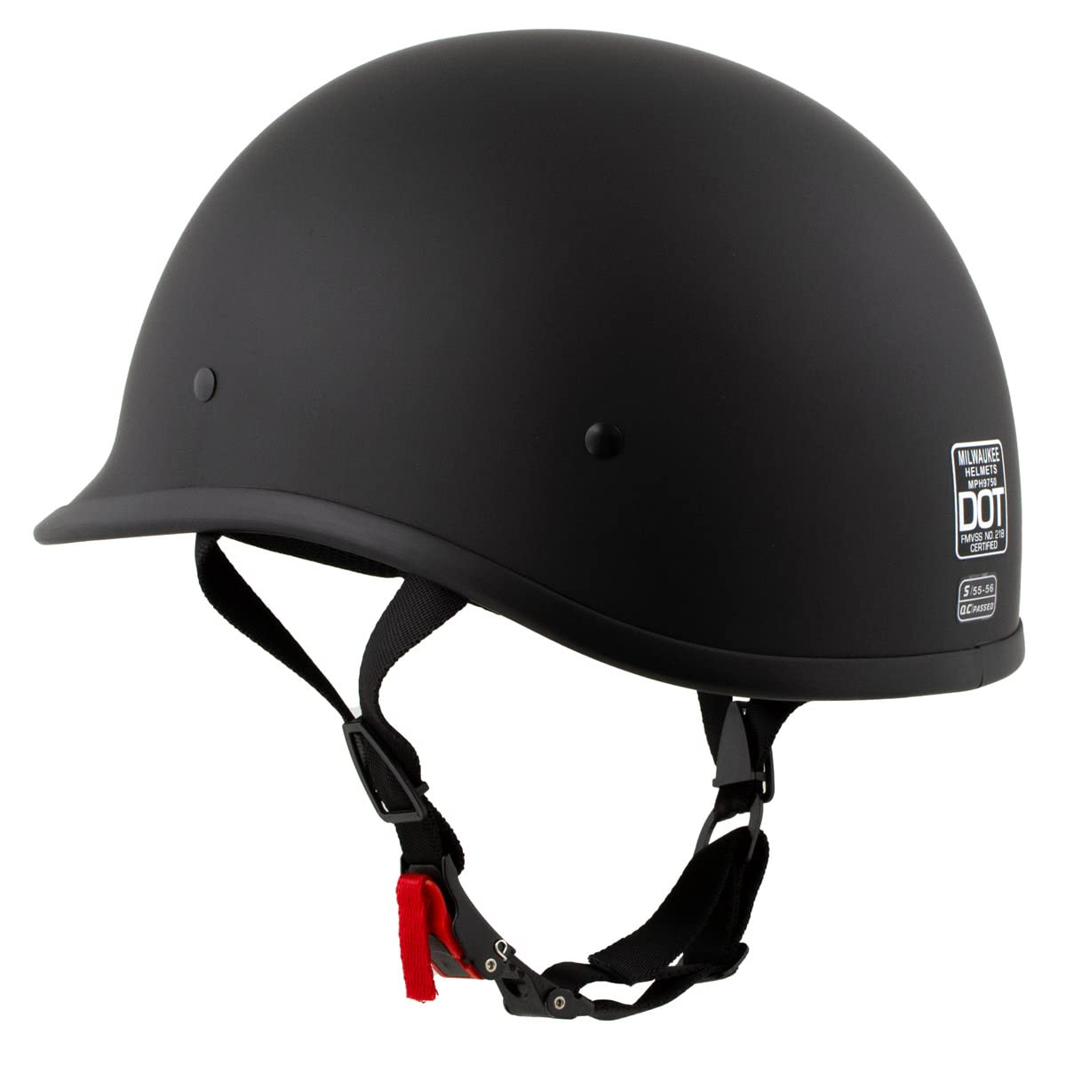 Milwaukee MPH9750DOT DOT Approved Matte Black Motorcycle Helmet for Men & Women - Small, Perfect for Urban Riding