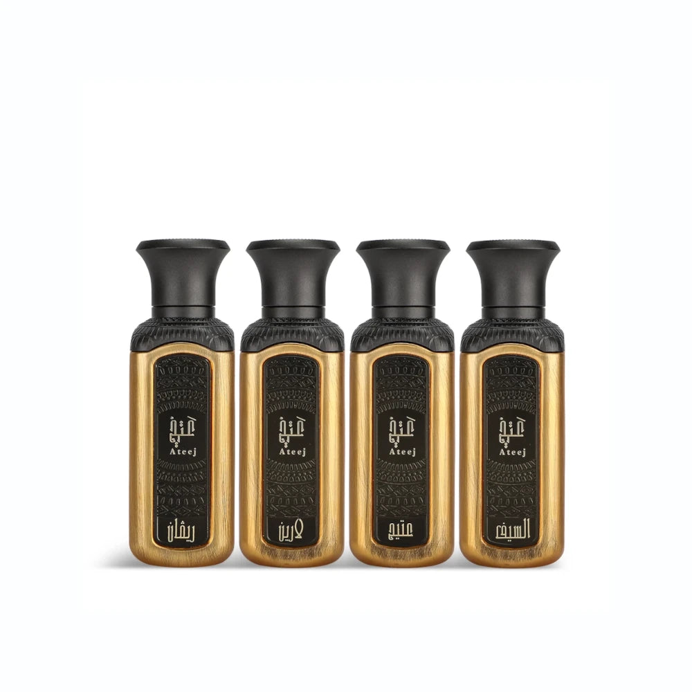 Ateej Mini Travel Perfume Set - 4 x 50ml Fragrance Bottles for Women, Perfect for Purse, Gym Bag & On-the-Go Scent Touch Ups
