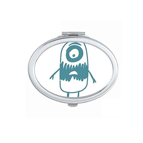 DIYthinker Universe Alien Monster Mirror - Portable Folding Double-Sided Makeup Mirror with Stand (Great for Travel, Home Vanity & Cosplay)