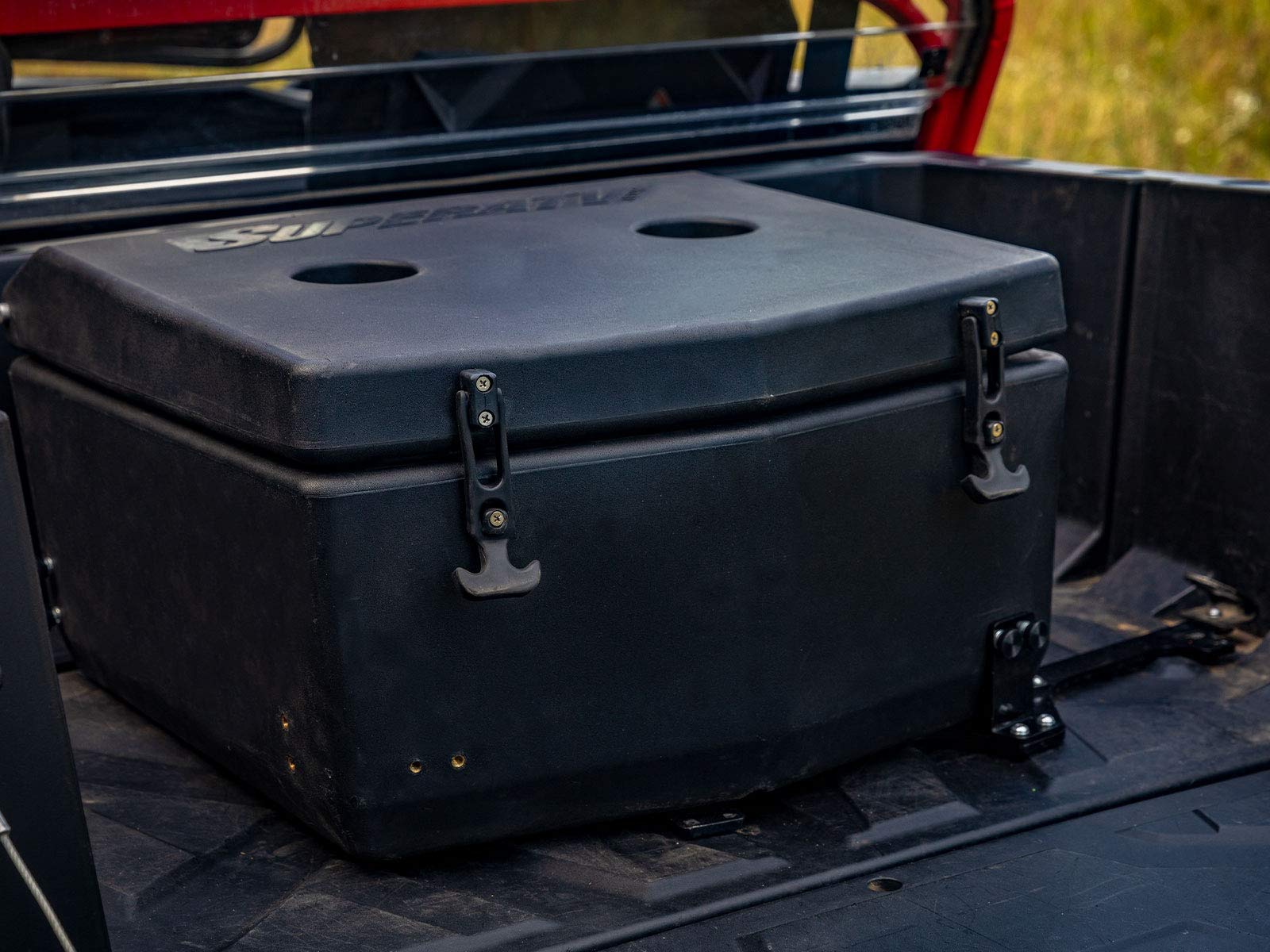 SuperATV Heavy Duty Insulated Rear Cooler & Cargo Box for Polaris General 1000/General 4 (2016+) - Waterproof ATV Cooler with Airtight Lid for Ice Retention & Mud Protection - Perfect for Off-Road Camping, Hunting & Outdoor Adventures
