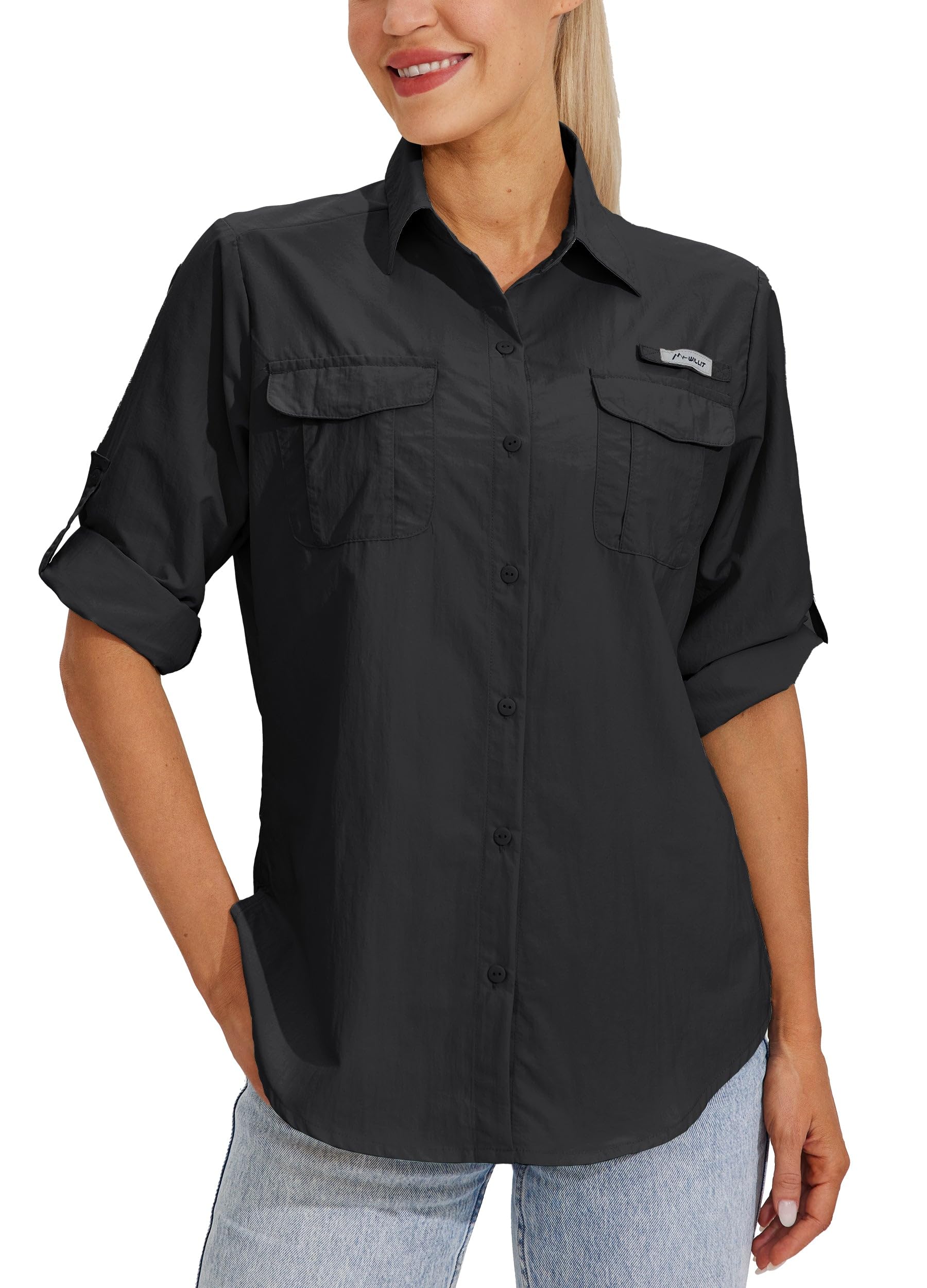 Willit Women's UPF 50+ Sun Protection Long Sleeve Shirt - Quick Dry SPF Fishing & Hiking Shirt for Outdoor Activities - Perfect for Beach, Camping and Travel