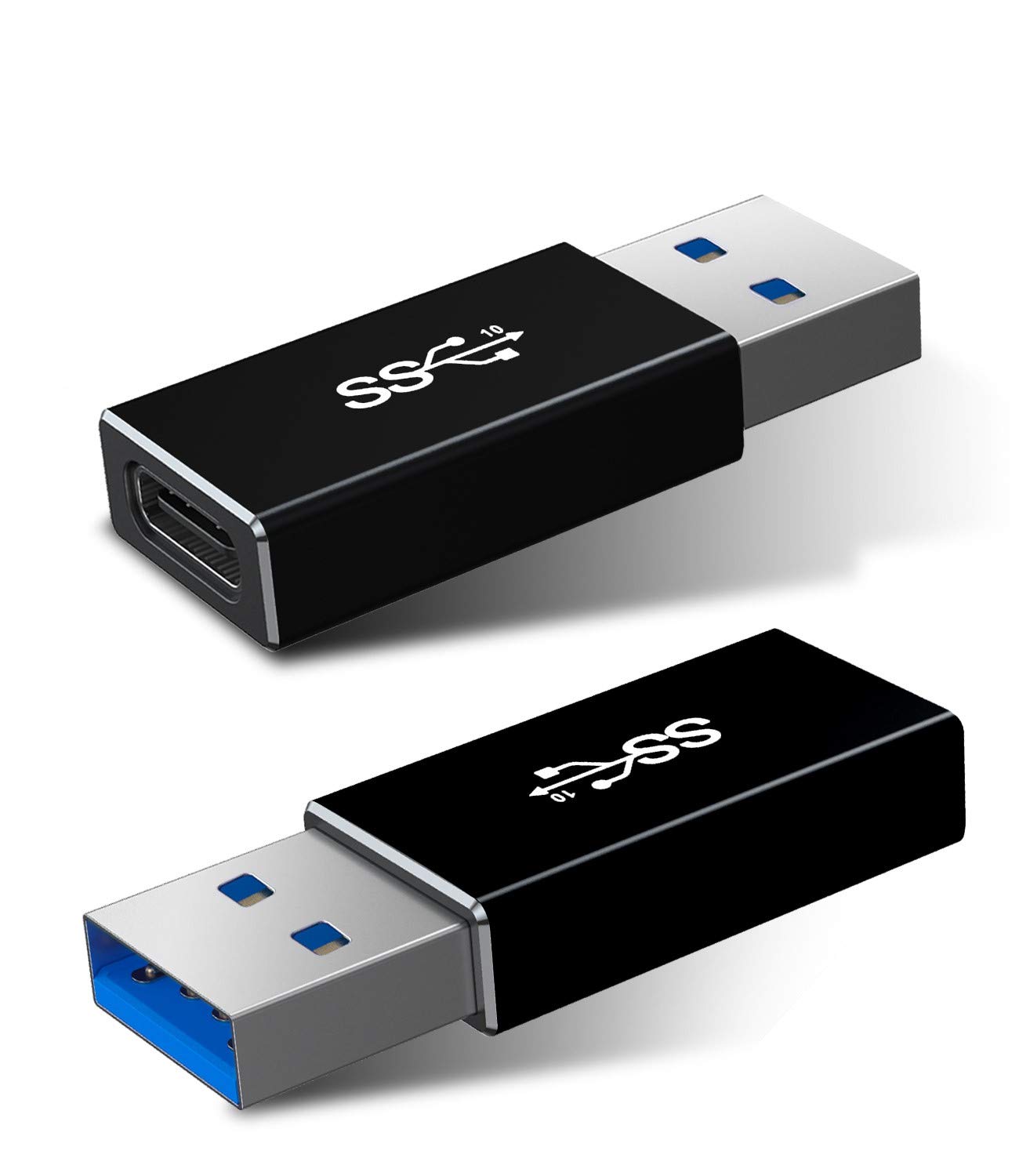 Basesailor 2-Pack USB C Female to USB 3.0 Male Adapter - 5Gbps High-Speed Data Transfer for iPhone 11/12/13/14 Pro/Max/Mini, iPad 8th/9th/10th Gen, Air 4th/5th, Mini 6th, Samsung Galaxy Z Fold/Flip - Perfect for Charging, Data Sync & External Device Connection