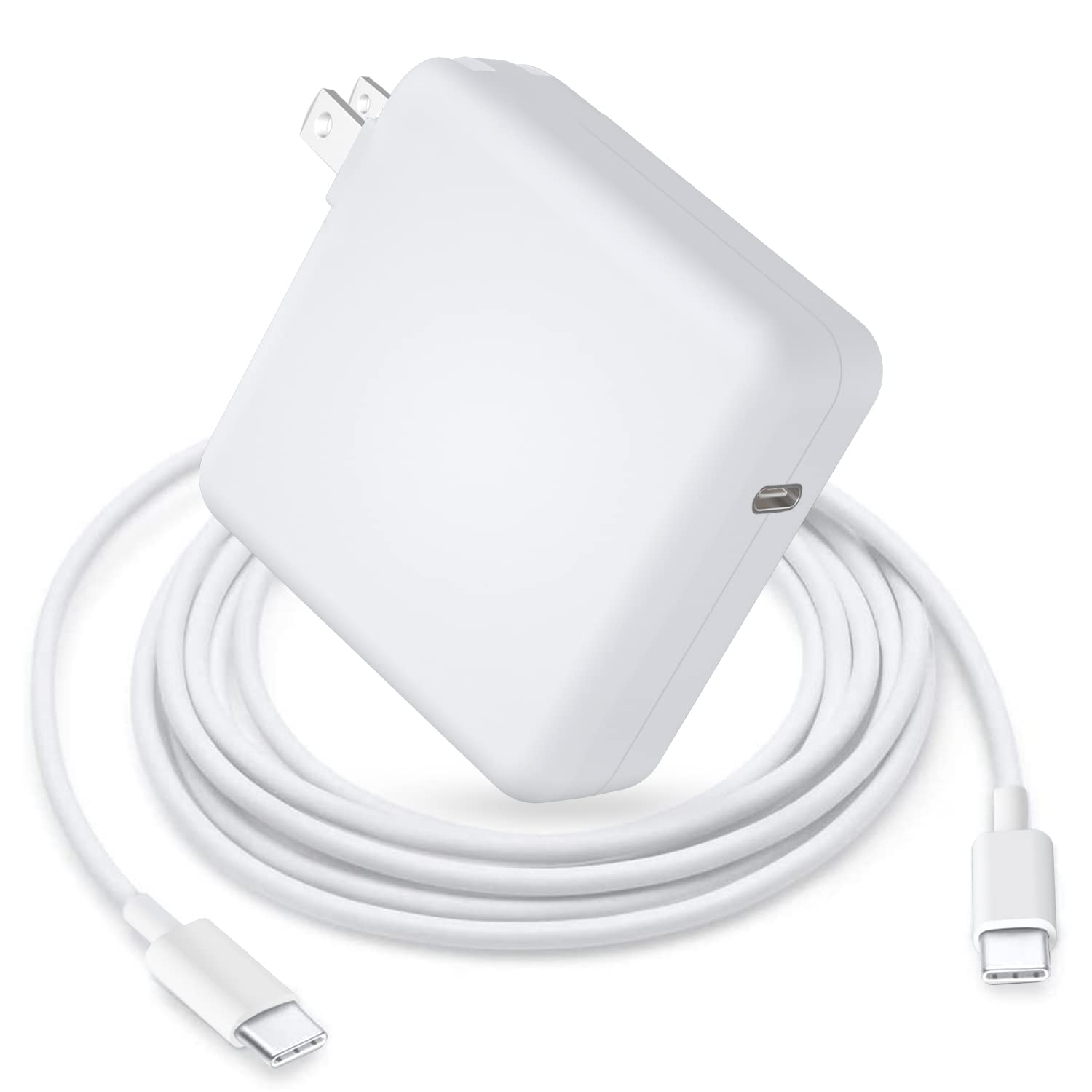 87W USB-C Power Adapter for MacBook Pro 13/14/15 Inch (2016+ Models) & MacBook Air (2018+ Models) - Fast Charging with 6.6ft Cable - Compatible with 70W/67W/61W/30W/29W MacBooks | Perfect for Home, Office & Travel Use