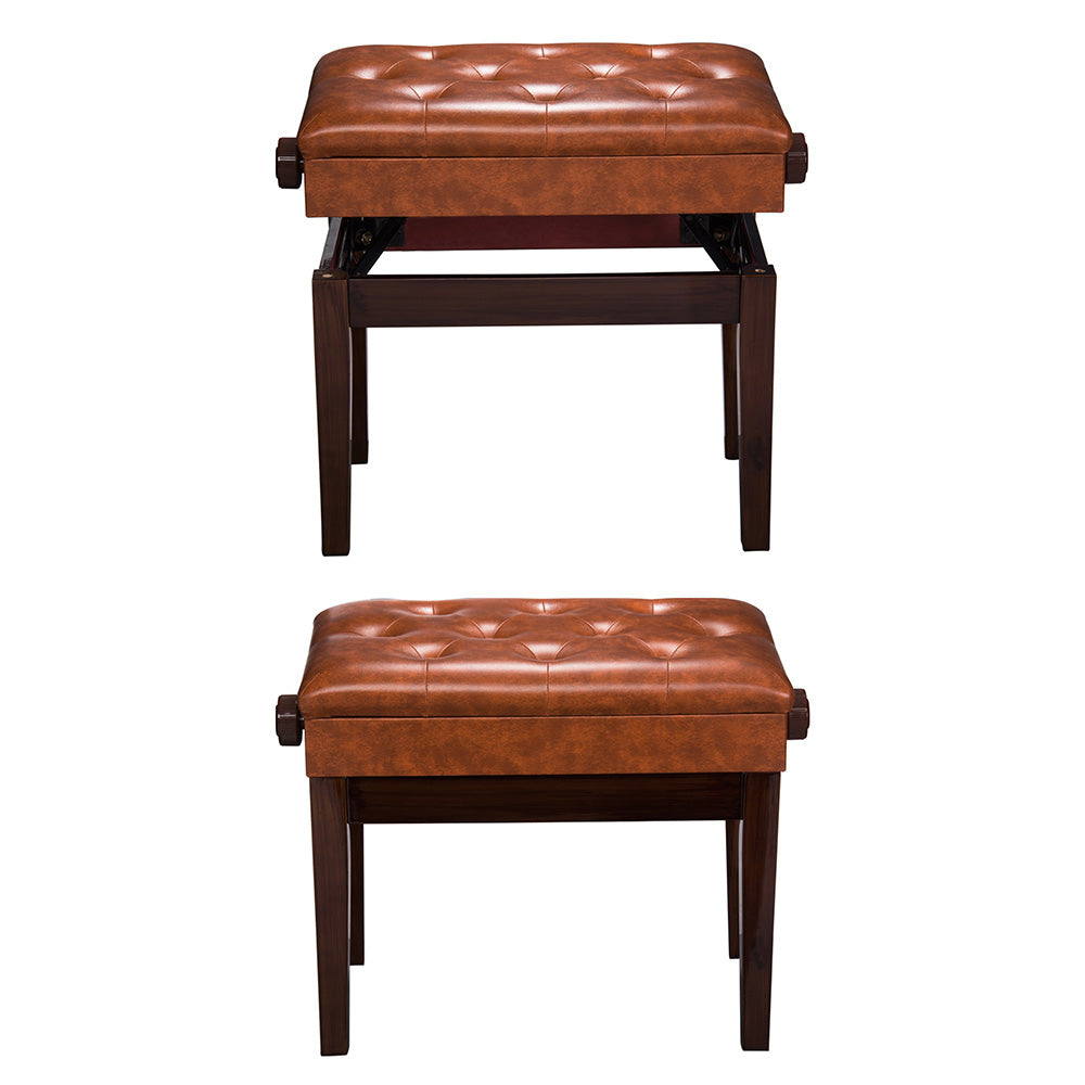 Adjustable Piano Bench with Storage - Comfortable & Sturdy Piano Stool for Home, Studio, or Classroom - Perfect for Musicians, Teachers & Students