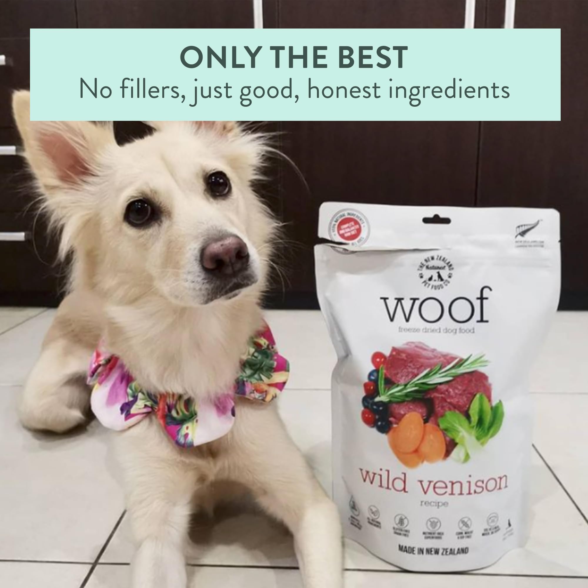 Premium Freeze Dried Dog Food - Wild Venison Recipe | High Protein Grain-Free Dog Food Topper & Treats | 2.2 lb Bag | Perfect for Training, Meal Toppers & Outdoor Adventures