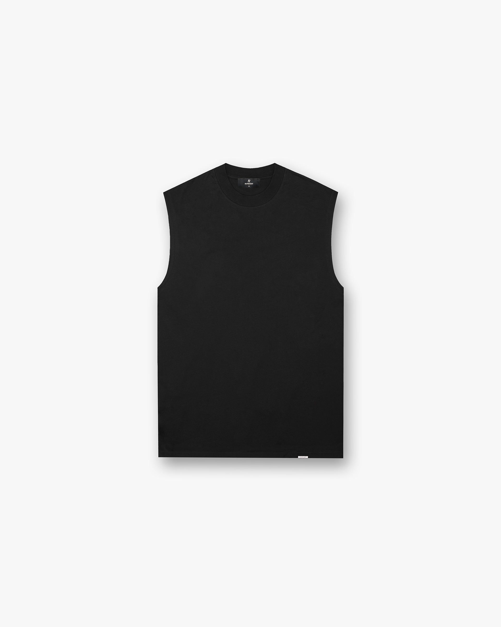 Initial Boxy Tank Top - Black | Women's Casual Loose Fit T-Shirt for Everyday Wear & Layering