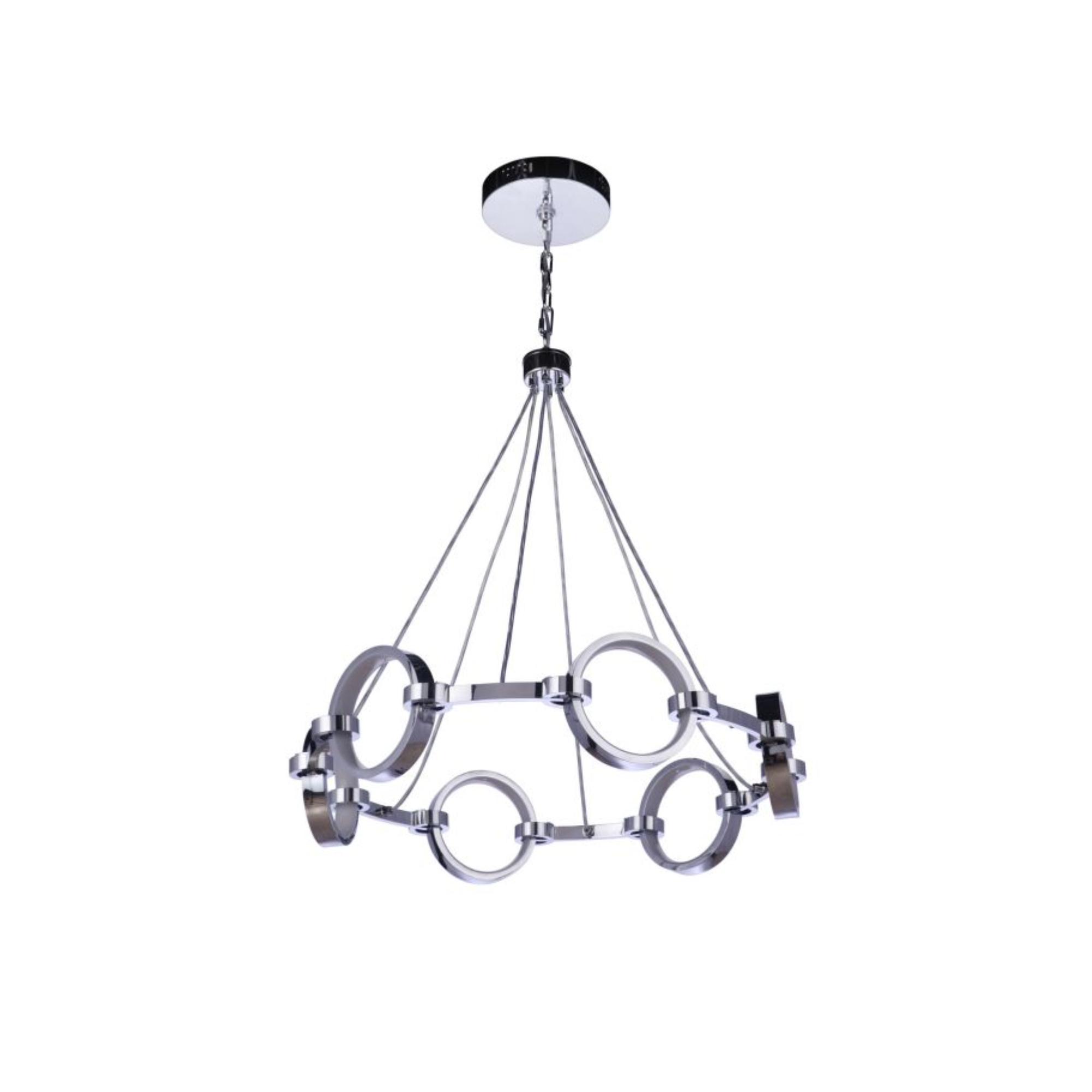 Craftmade Context 6-Light LED Chandelier - Modern Crystal Ceiling Light Fixture for Dining Room, Living Room & Bedroom - Energy Efficient Dimmable Lighting for Home Decor