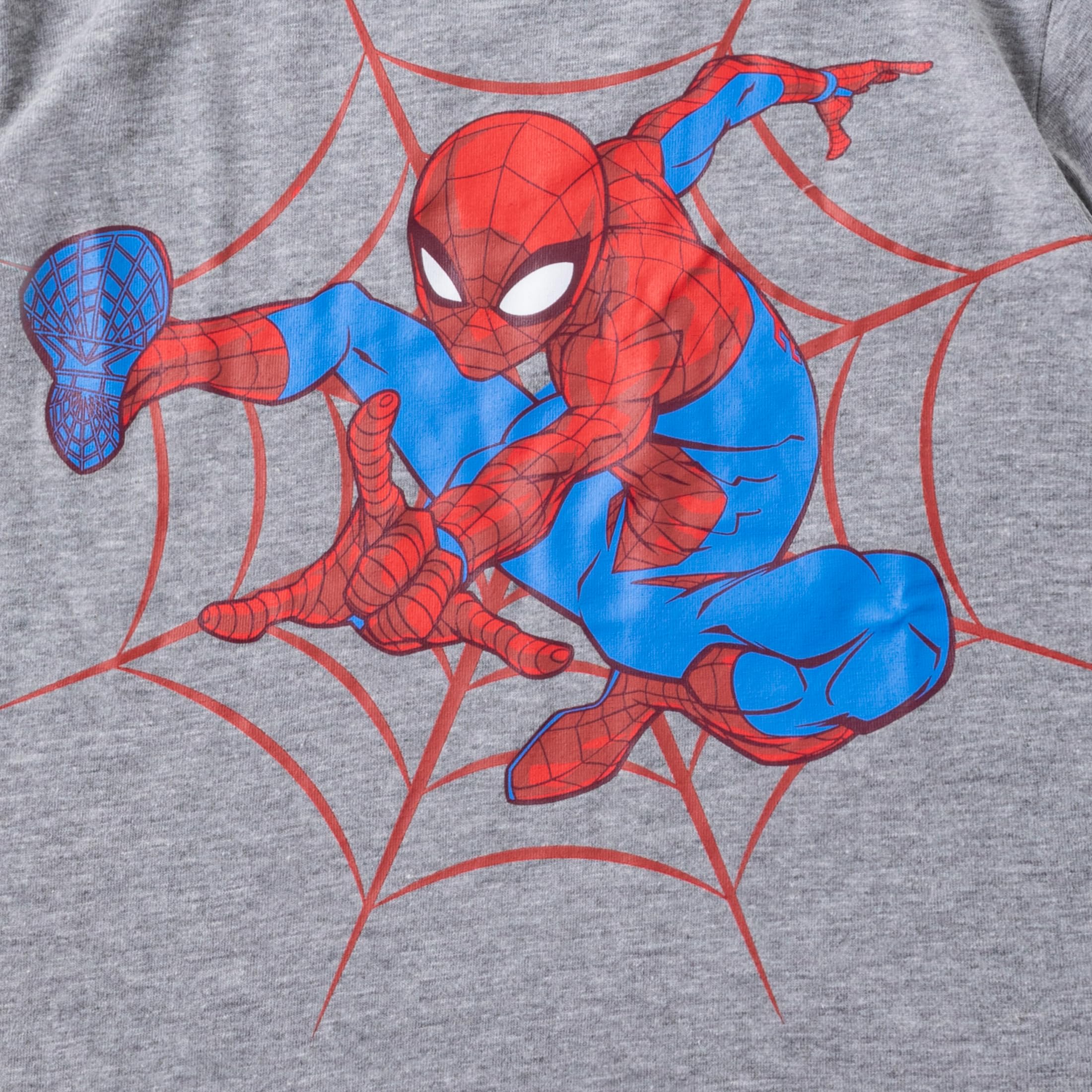 Marvel Spider-Man Boys' 2-Piece Outfit Set - Hooded T-Shirt & Shorts for Toddlers & Kids | Superhero Costume, Birthday Gift, Cosplay, Casual Wear