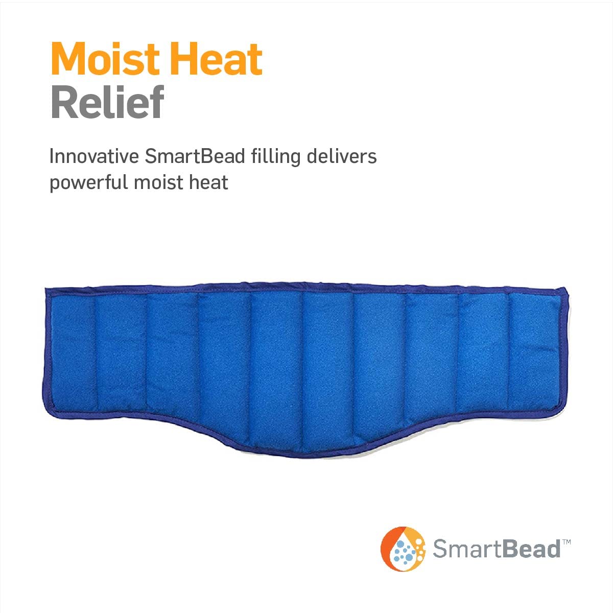 NatraCure Warming Neck Wrap with SmartBead Technology - Microwaveable Moist Heat Therapy for Neck, Shoulder & Back Pain Relief - Perfect for Office, Travel & Home Use