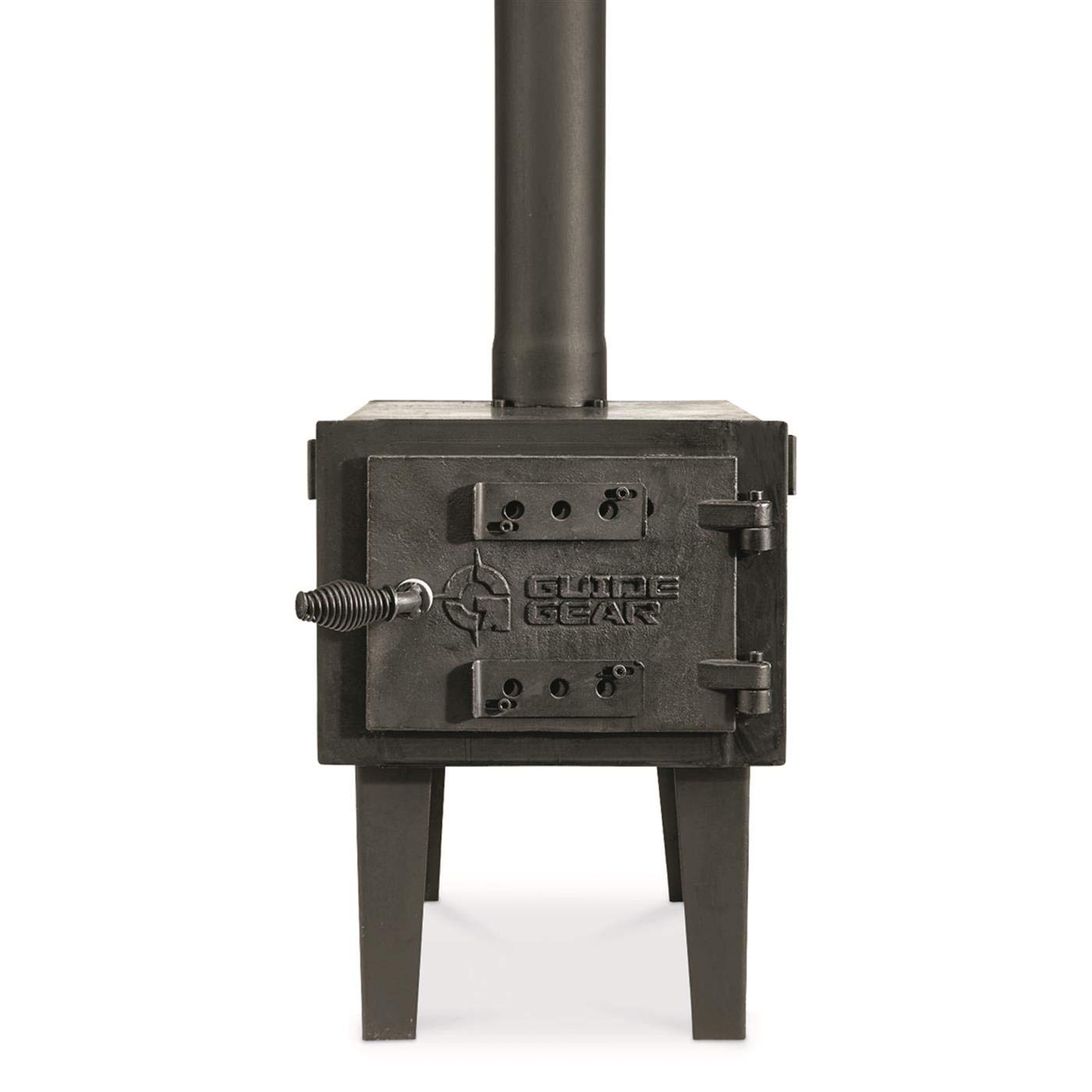 Guide Gear Portable Outdoor Wood Burning Stove with Chimney Pipe - Compact Camping Stove for Cooking, Backpacking, Hiking & Fishing | Perfect for Tents, RV Trips & Emergency Preparedness
