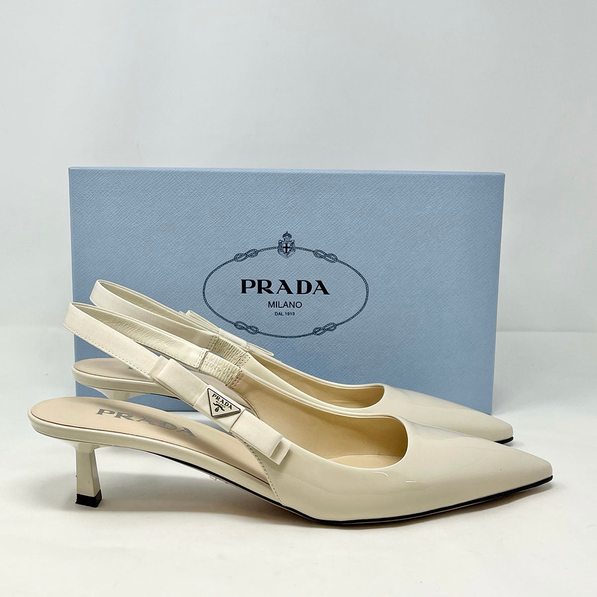 Prada Women's Slingback Heels - Luxury Leather Dress Shoes for Women | Perfect for Weddings, Parties & Office Wear