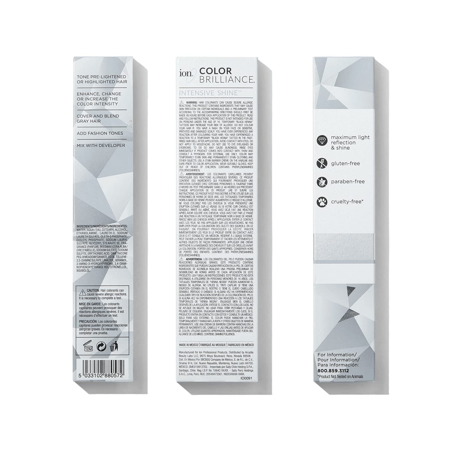 Ion Bright White Creme Toner - Silver Ice | Professional Hair Lightening & Toning Treatment for Blonde & Gray Hair | Salon-Quality Results at Home