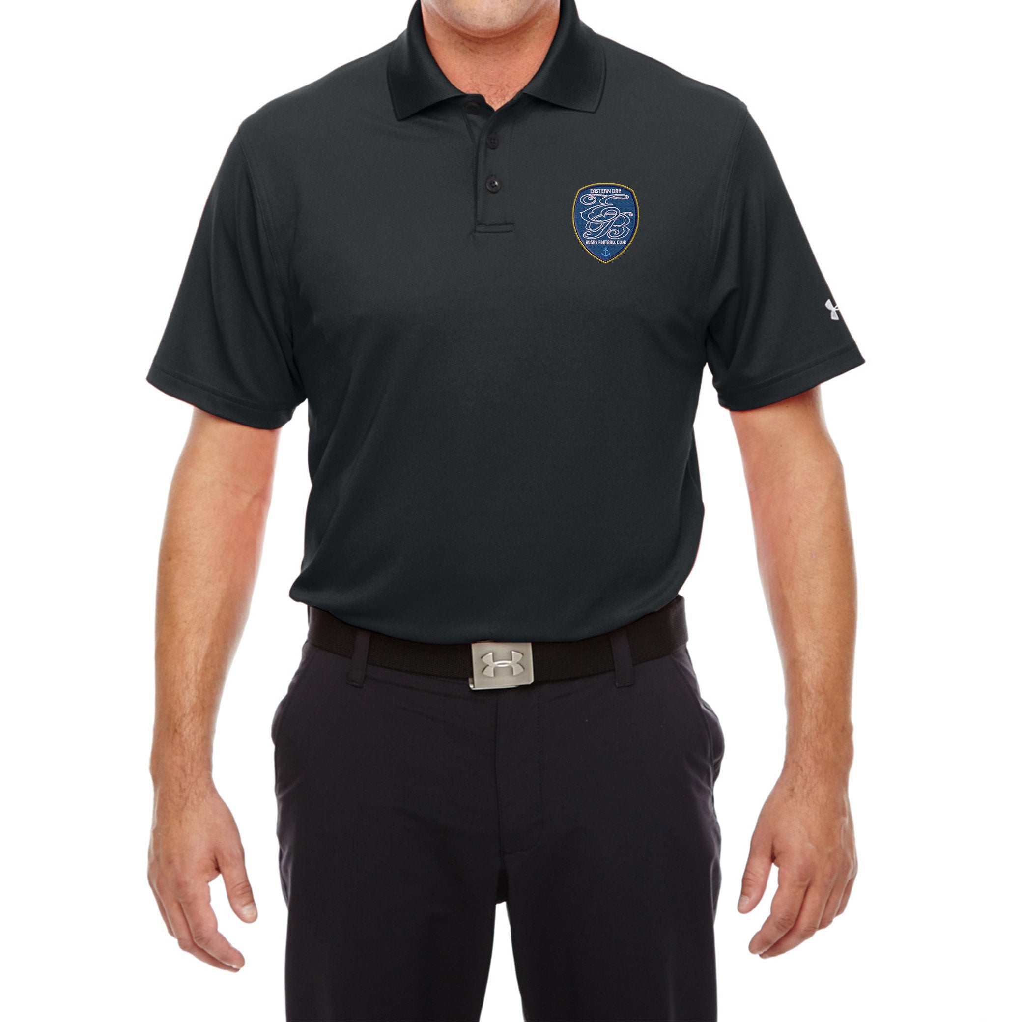 Eastern Bay RFC Corp Men's Performance Polo Shirt - Moisture Wicking, Breathable & Quick Dry Golf Tennis Workout Shirt for Men | Business Casual & Athletic Wear